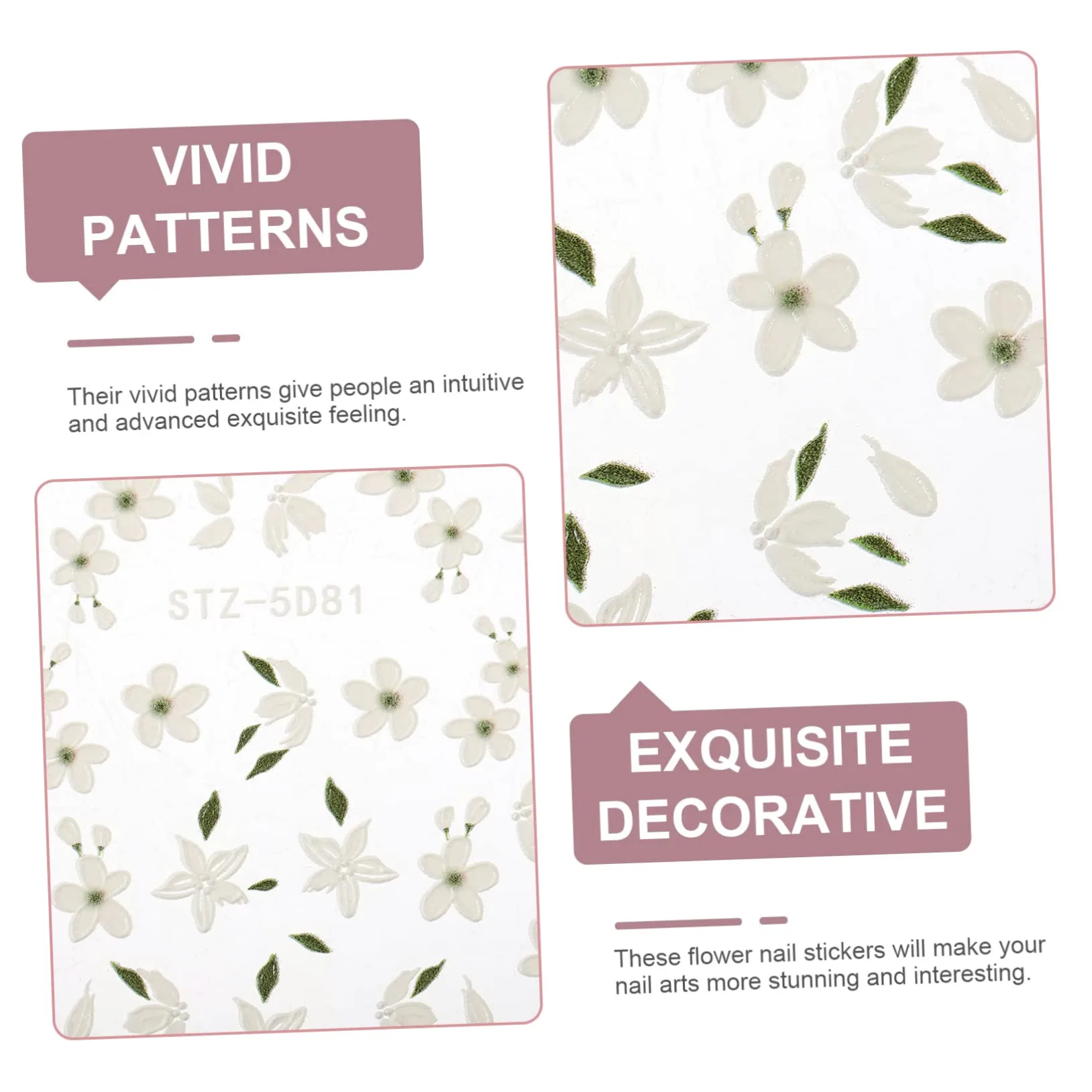 4 Set Adesivi Per Unghie Con Design Decorazioni Per Nail Art Per Donne E Ragazze Adesivi Autoadesivi Per Manicure Creativa E Personalizzata Per Domestico E Estetici 3 Fogli * 4