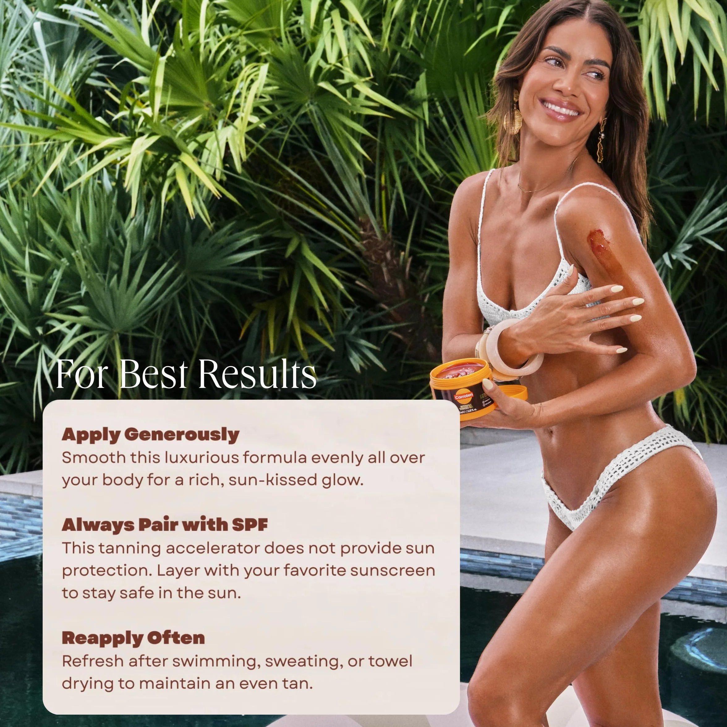 Carroten Intensive Tanning Gel 150 ml Acceleratore abbronzatura con olio di cocco vitamine A E