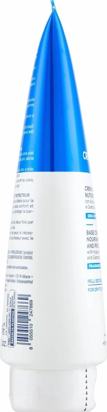 Rilastil Crema Base, Crema Idratante per Viso e Corpo, Senza Profumo, per Pelle Secca e Molto Secca, Adatta a Tutta la Famiglia, 400 ml