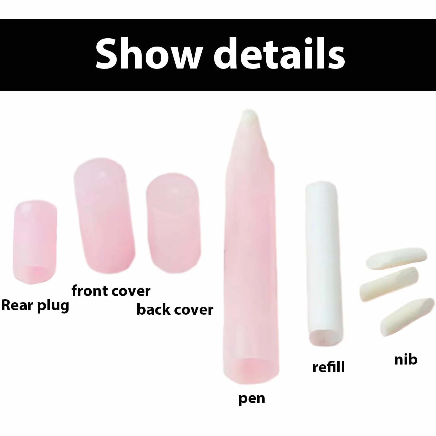 Confezione da 4 penne di correzione per unghie, 12 punte di ricambio, penna di correzione per nail art