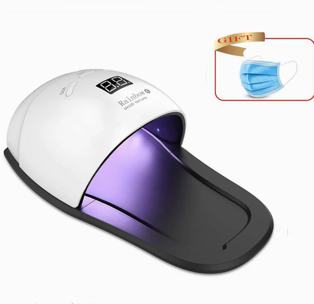 Ruihua Lampada Professionale per Unghie 2 in 1 UV/LED 48 W, Portatile rapida Polimerizzazione nuova Versione per Asciugare unghie delle dita dei piedi e delle dita,Articoli da regalo