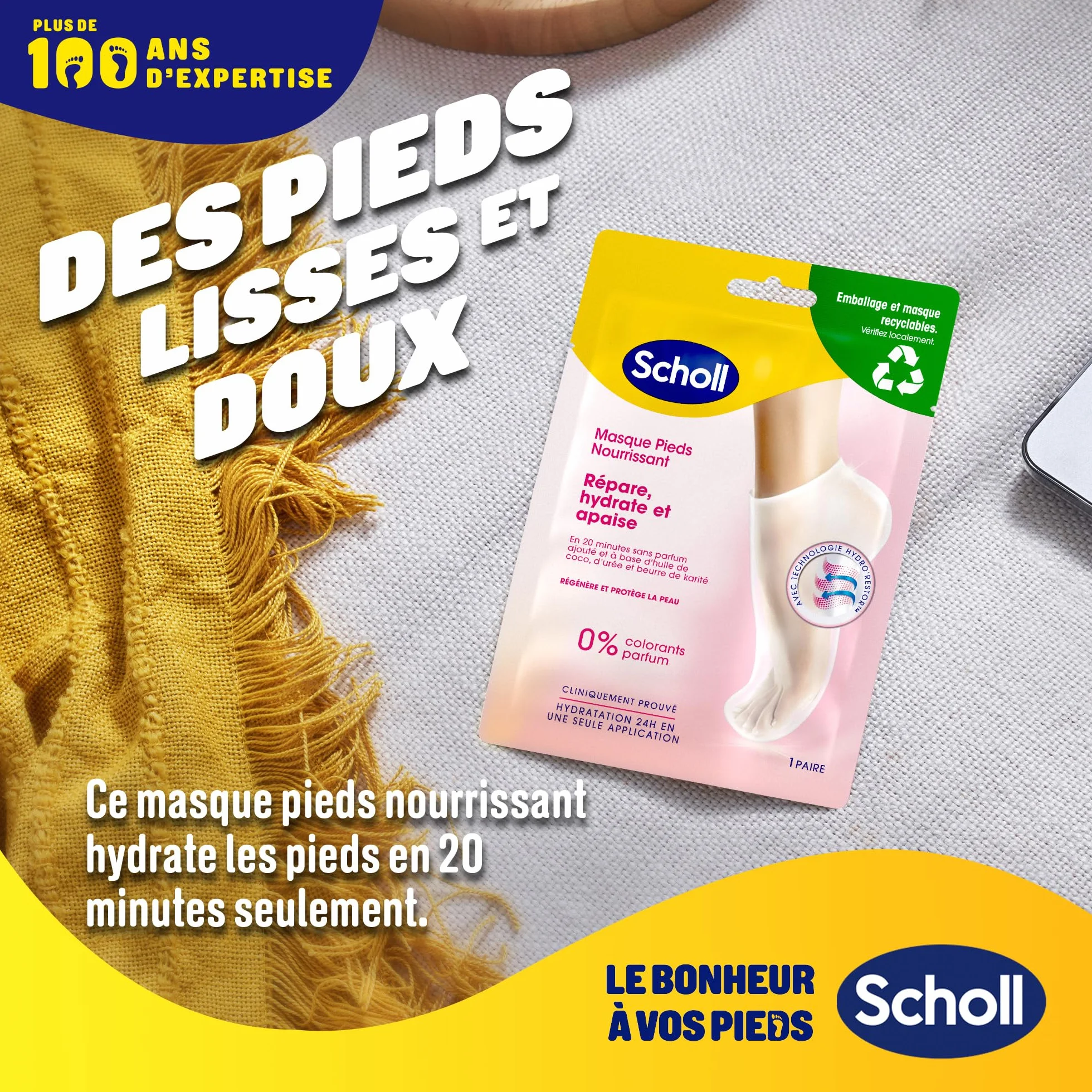 Scholl Maschera Idratante per Pelle dei Piedi