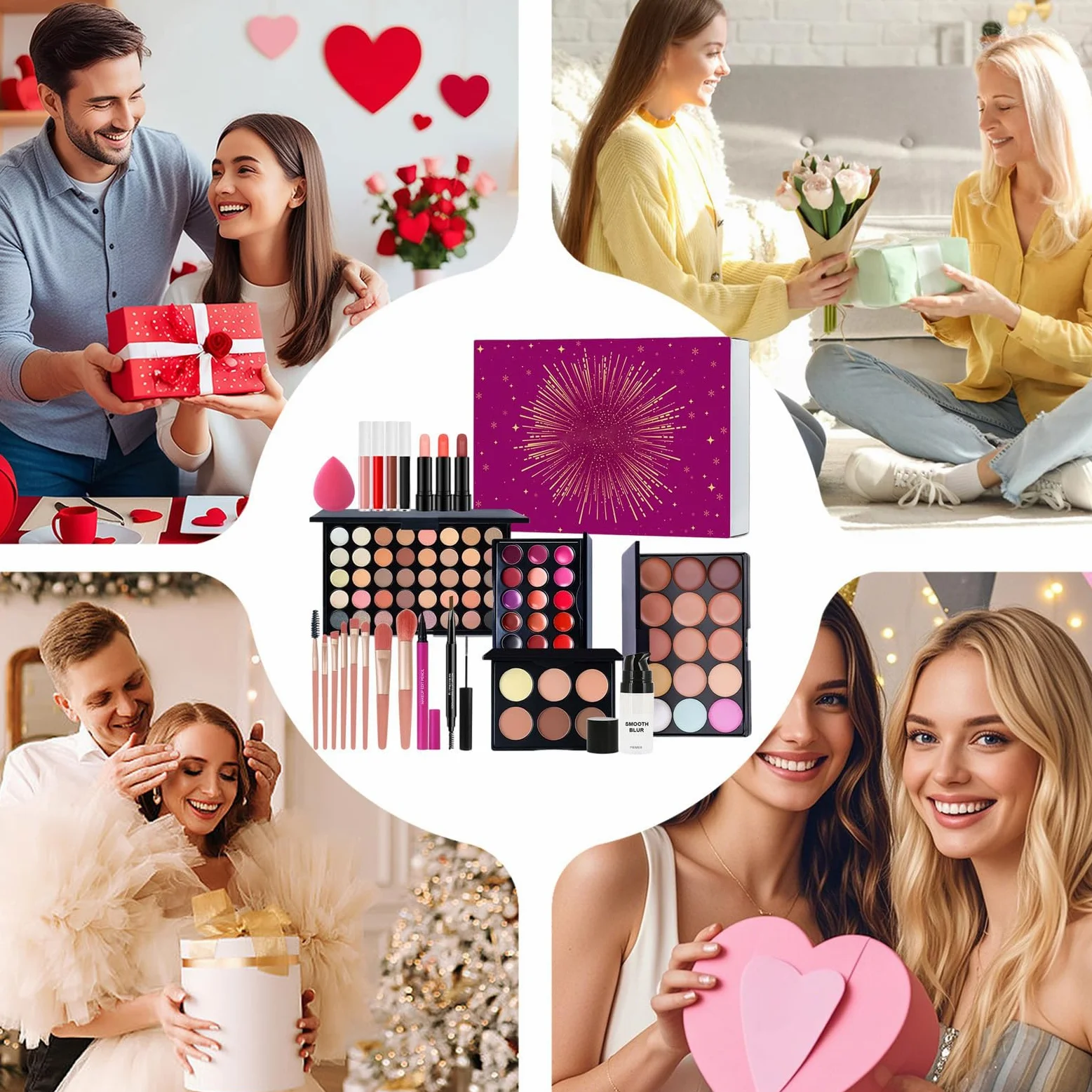 Set Di Trucco | Bellezza Palette di Ombretti Rossetto Pennello | Kit Completo Con Palette Di Ombretti Per Gli Occhi | Per Ragazze Adolescenti Principianti Compleanno Natale Moglie Festa