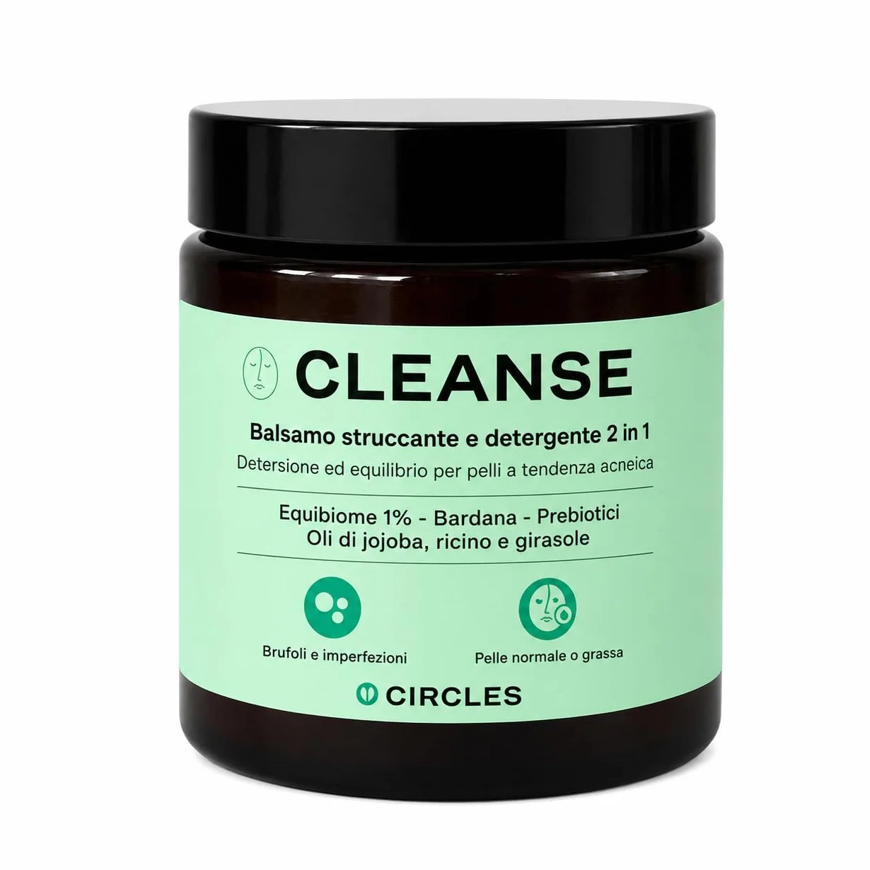 Circles CLEANSE Struccante e Detergente Viso Balsamo in Olio 100 ml