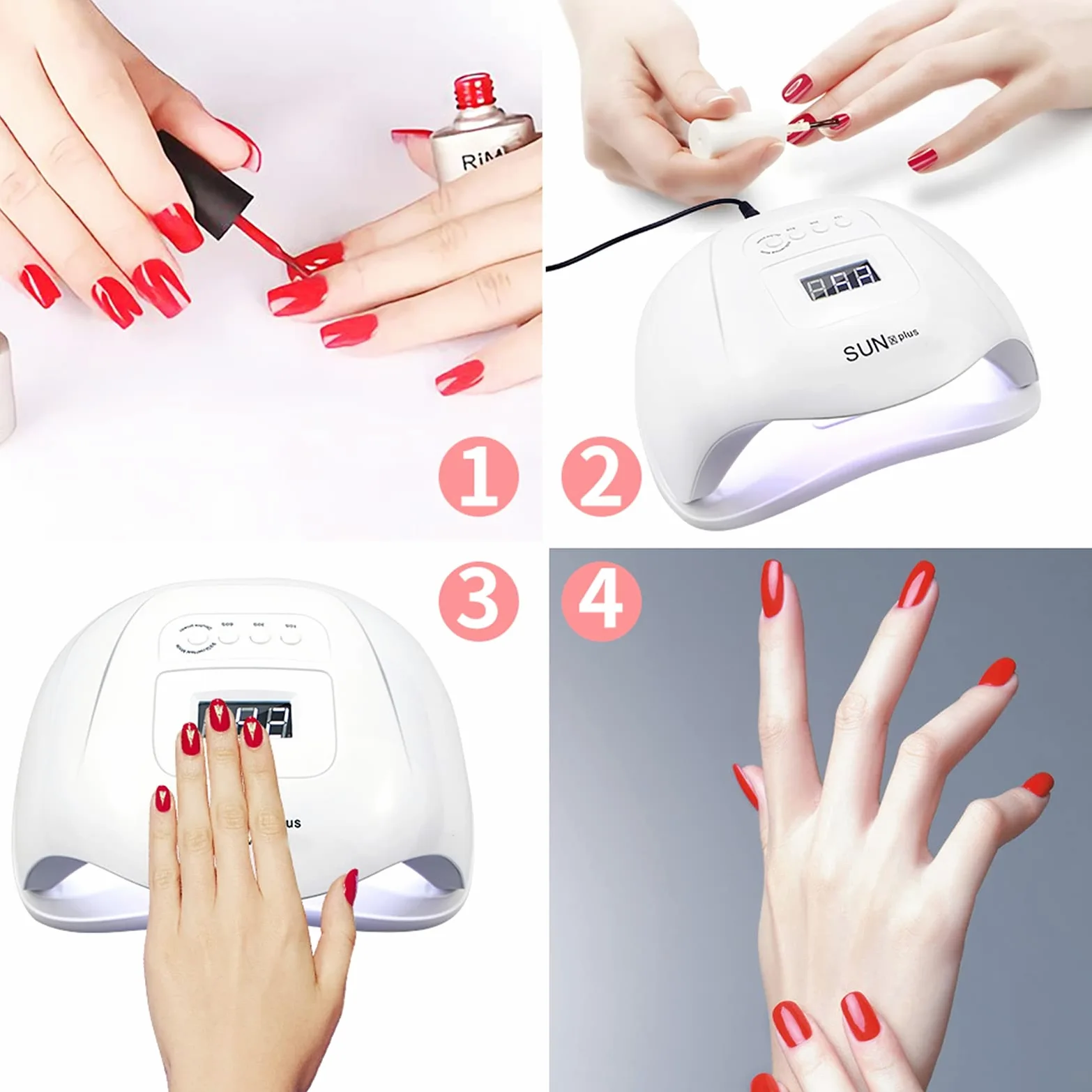 ZYC 72W 36LEDS LED Lampada per Unghie Lampada per Unghie D'asciugio Dual Hands Lampada UV per polimerizzazione del Gel UV Smalto per Unghie con Movimento di Movimento per Il Salone di Manicure