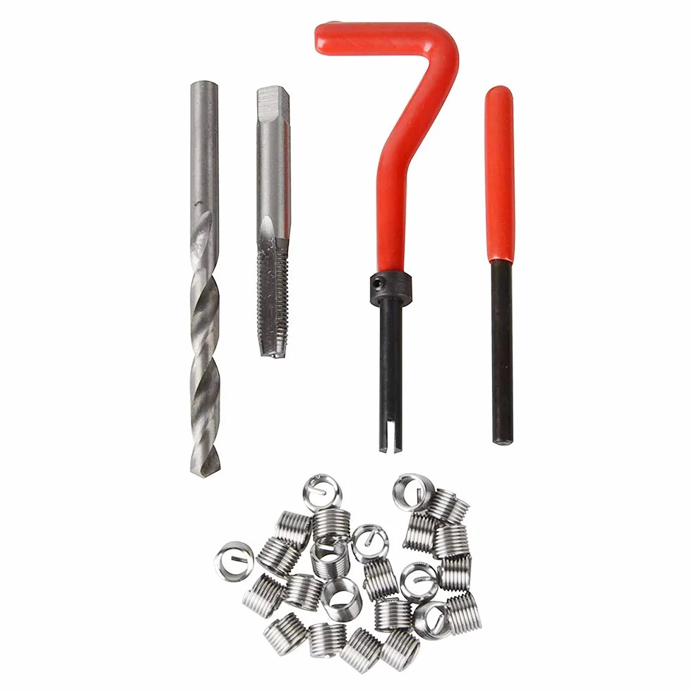 Kit riparazione filettature metrico 30 pezzi M3 M4 M7 M9 M11