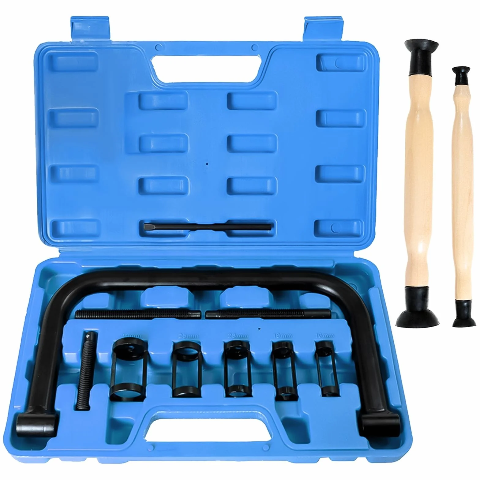 QZQUFJ 12 Pezzi Compressore Molle della Valvola, Smonta Molle Ammortizzatori Comprimi Molle Ammortizzatori Auto, Portatile Smonta Ammortizzatori Compressore Molle Ammortizzatori