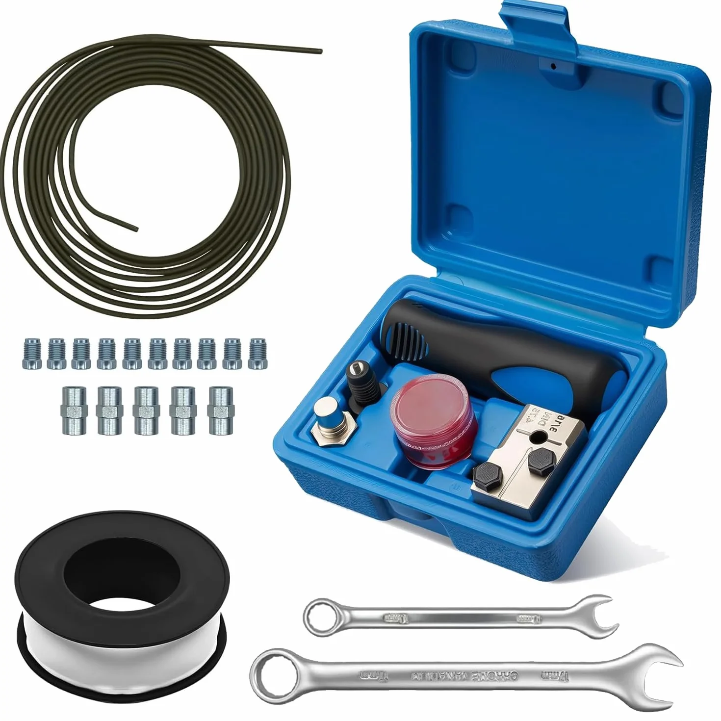 DIN 4,75 mm set bordatura tubi freno 10 raccordi 5 connettori nastro PTFE