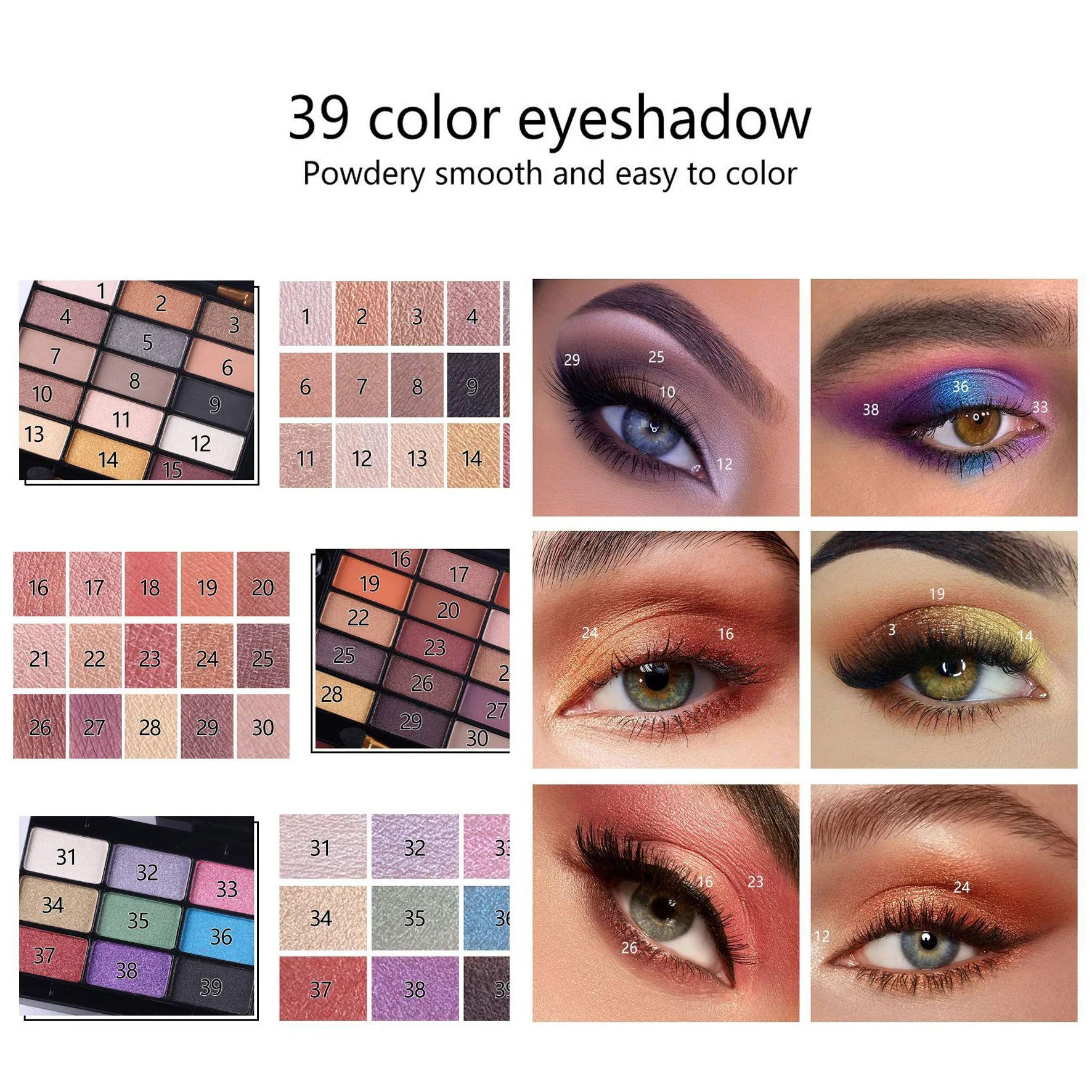 49 Colors Makeup Kit Combination with Eyeshadow Blusher Press Powder and Lip Gloss - Ideal Make Up Cosmetic Set for Professional and Daily Use #1