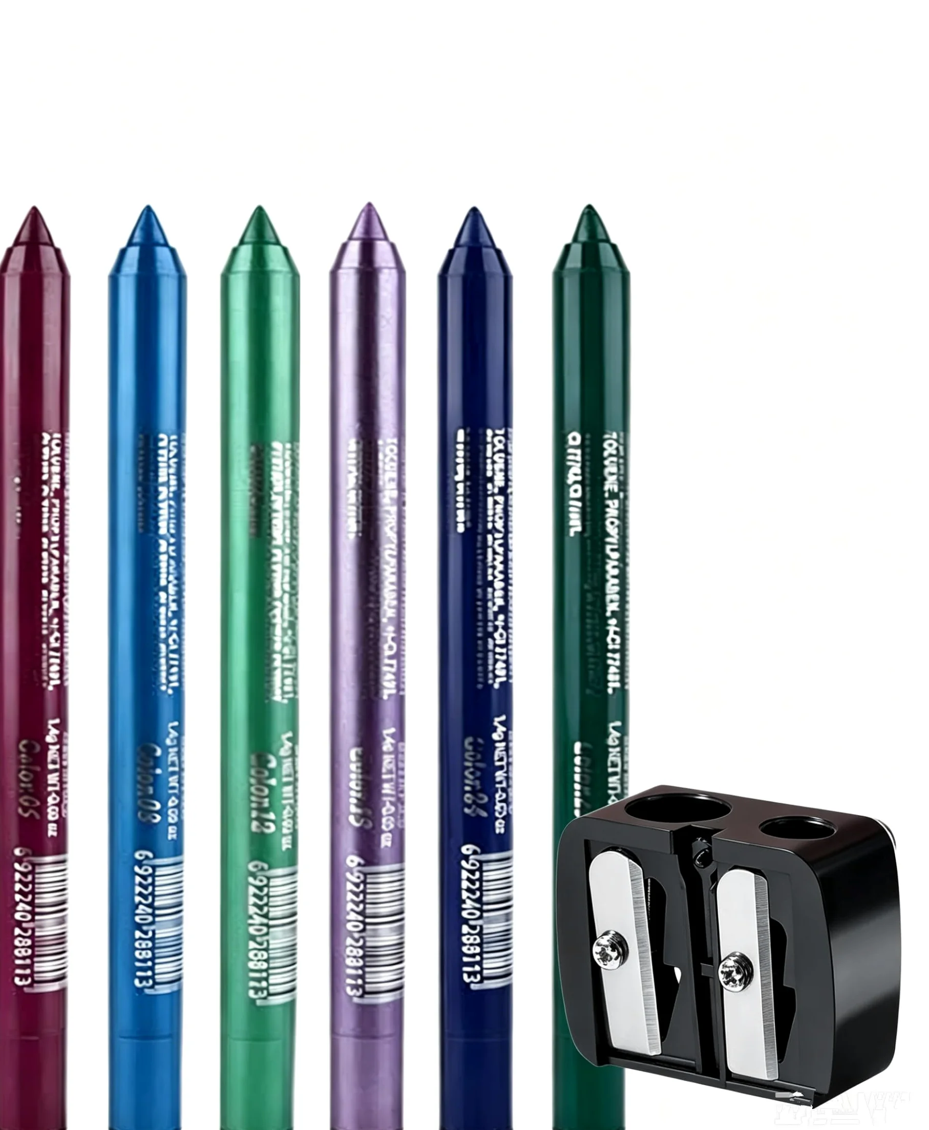 Colorato Gel eyeliner matite penna set, 6 pezzi Eyeliner impermeabile Labbra Liner Ombra d'occhio Matite sopracciglia Pen Eye Makeup ﻿ (Combinazione 4)