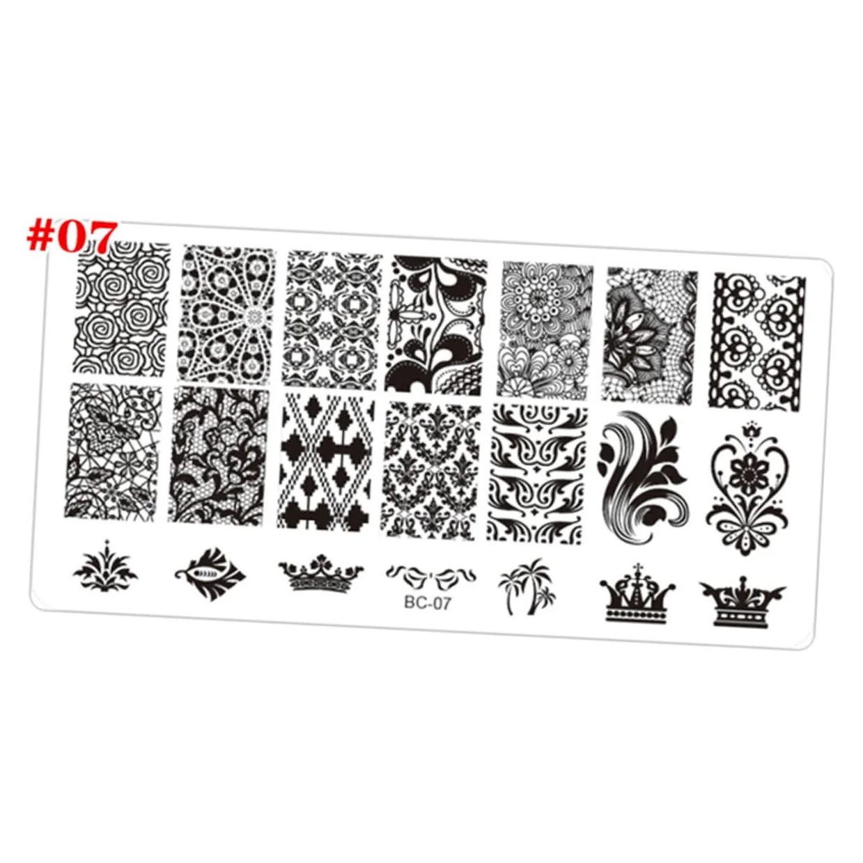 FRCOLOR 12pezzi Template Per Stamping Unghie Nail Art Design Elaborati Per Manicure e Pedicure Facile Usare Unghie