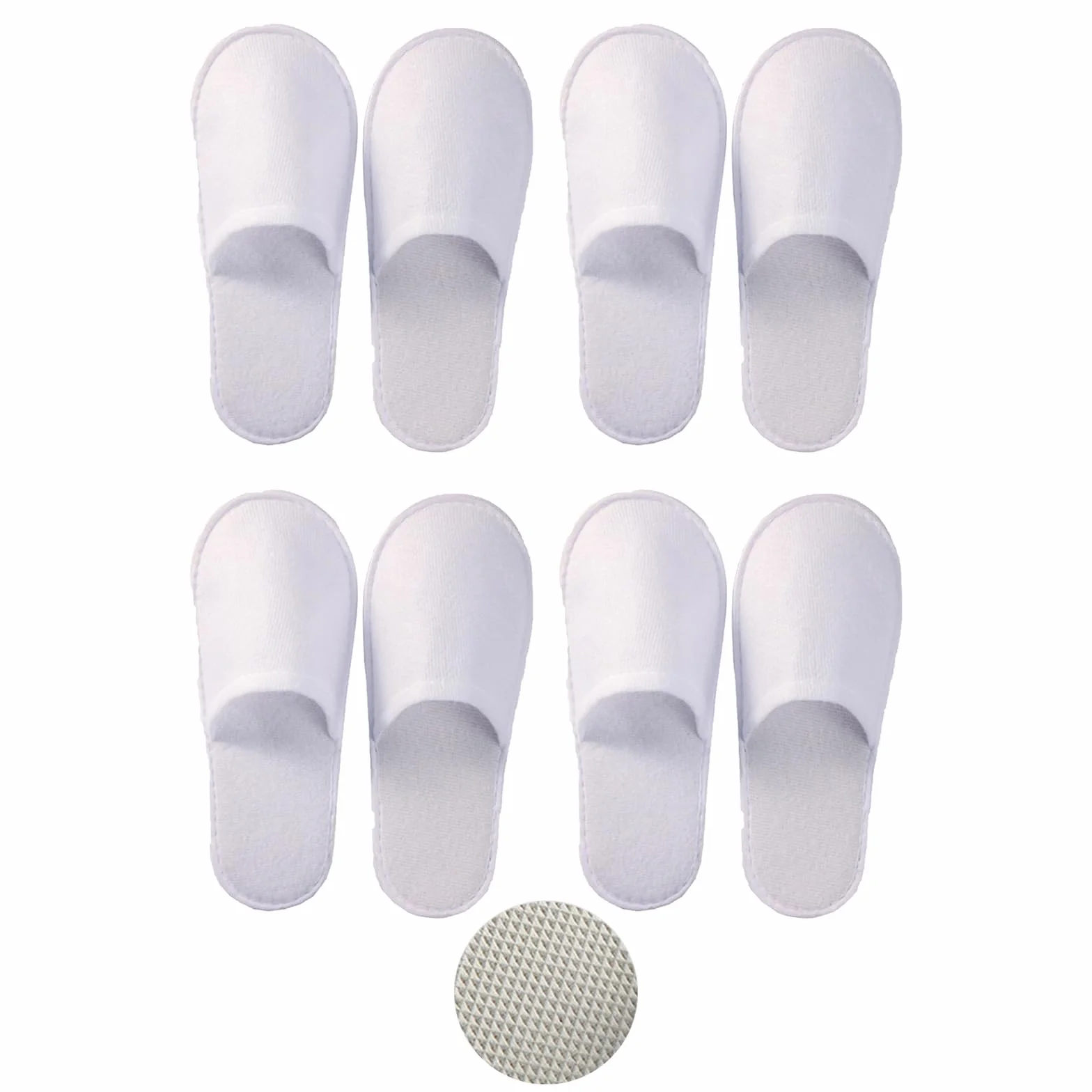 Bavooty Ciabatte Ospiti,Ciabatte da Viaggio,Pantofole Chiuse,Pantofole Ospiti,Monouso,Antiscivolo,Misura Universale,4 Paia