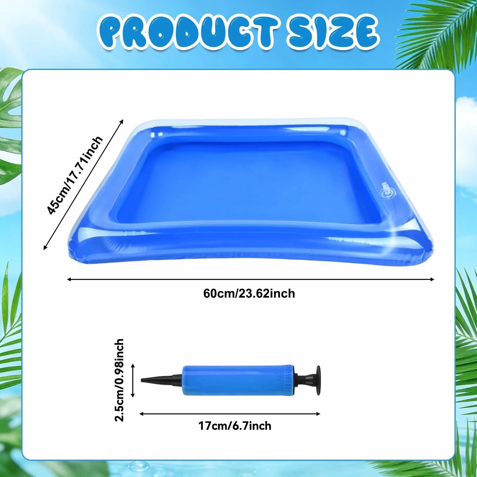 Pediluvio Gonfiabile per Piscina, Bacinella Gonfiabile per Pediluvio, Vaschetta Lavapiedi per Piscina con Pompa dell'aria, Accessori per Scale di Ingresso Piscina, Piagge (D)