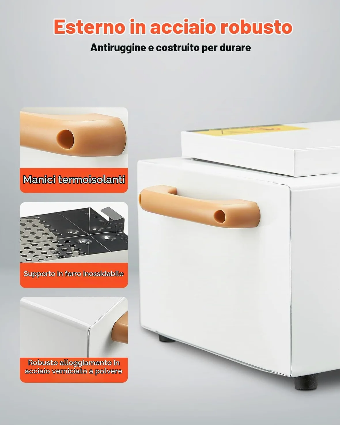 VEVOR Sterilizzatore ad Alta Temperatura, 2 L 300 W Sterilizzatore per Utensili da Manicure con Temperatura e Tempo Regolabili, Pulizia di Strumenti per Unghie per Laboratori, Casa, Centri Estetici