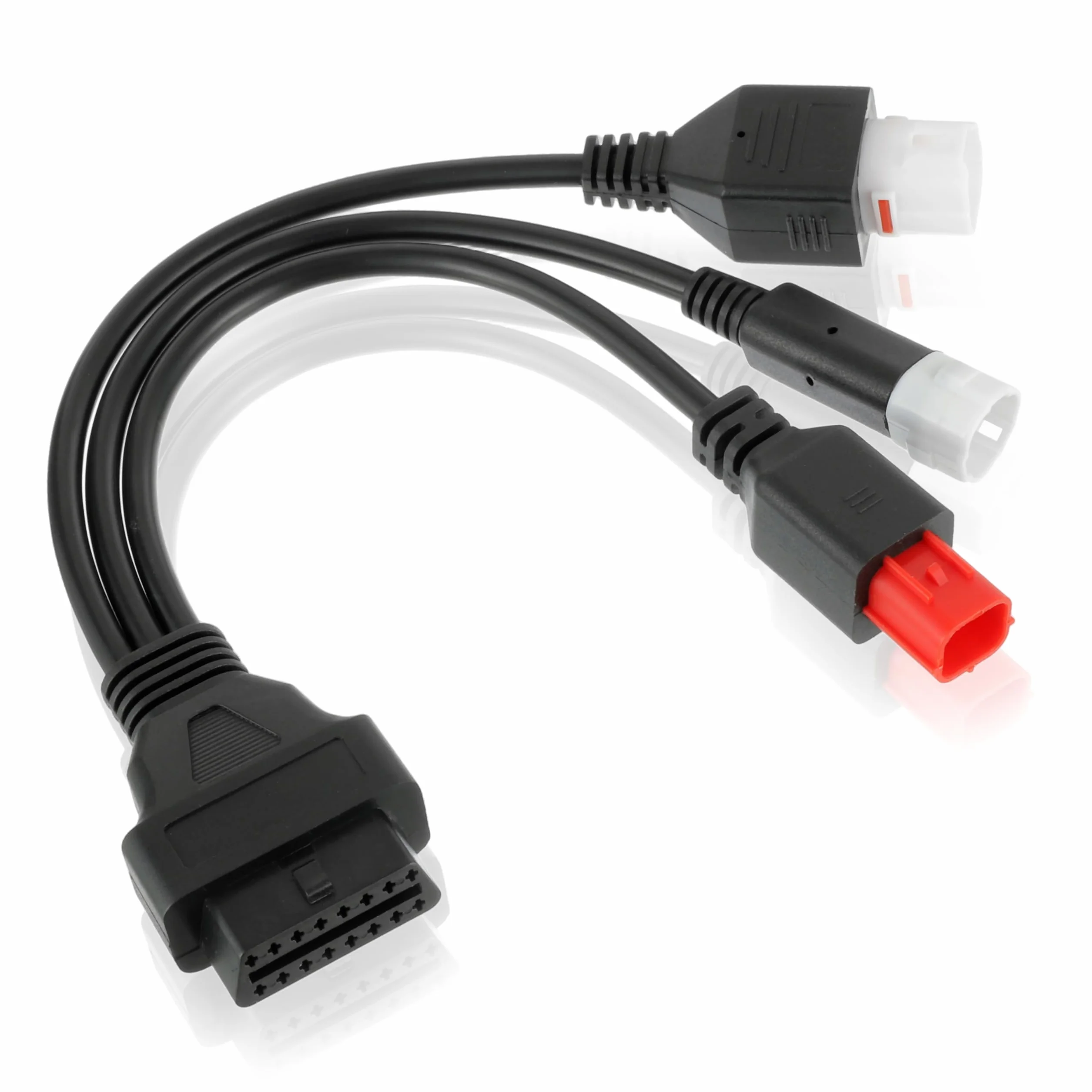 Cavo Adattatore per Moto, Cavo Adattatore OBD2 a 3 Pin, 4 Pin e 6 Pin per Moto Yamaha Euro 5 e Honda Yamaha Euro 6 X-Max T Racer (Cavo OBD-II, connettore 3 in 1)