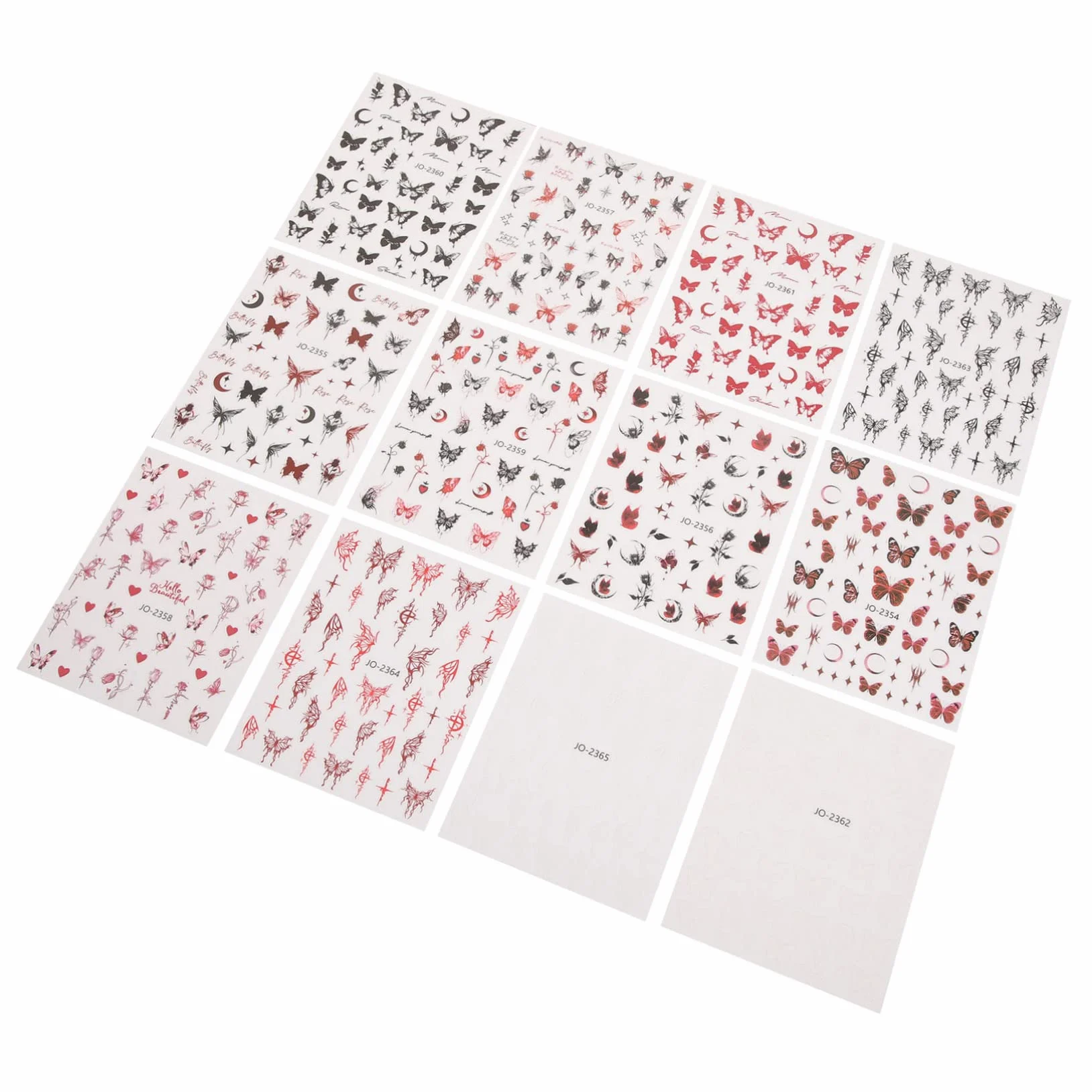 CALLARON 60fogli Adesivi Per Unghie Nail Art Stickers Per Decorazioni Estive e Invernali Facile Applicazione Per Design e Creativi Per e Speciali