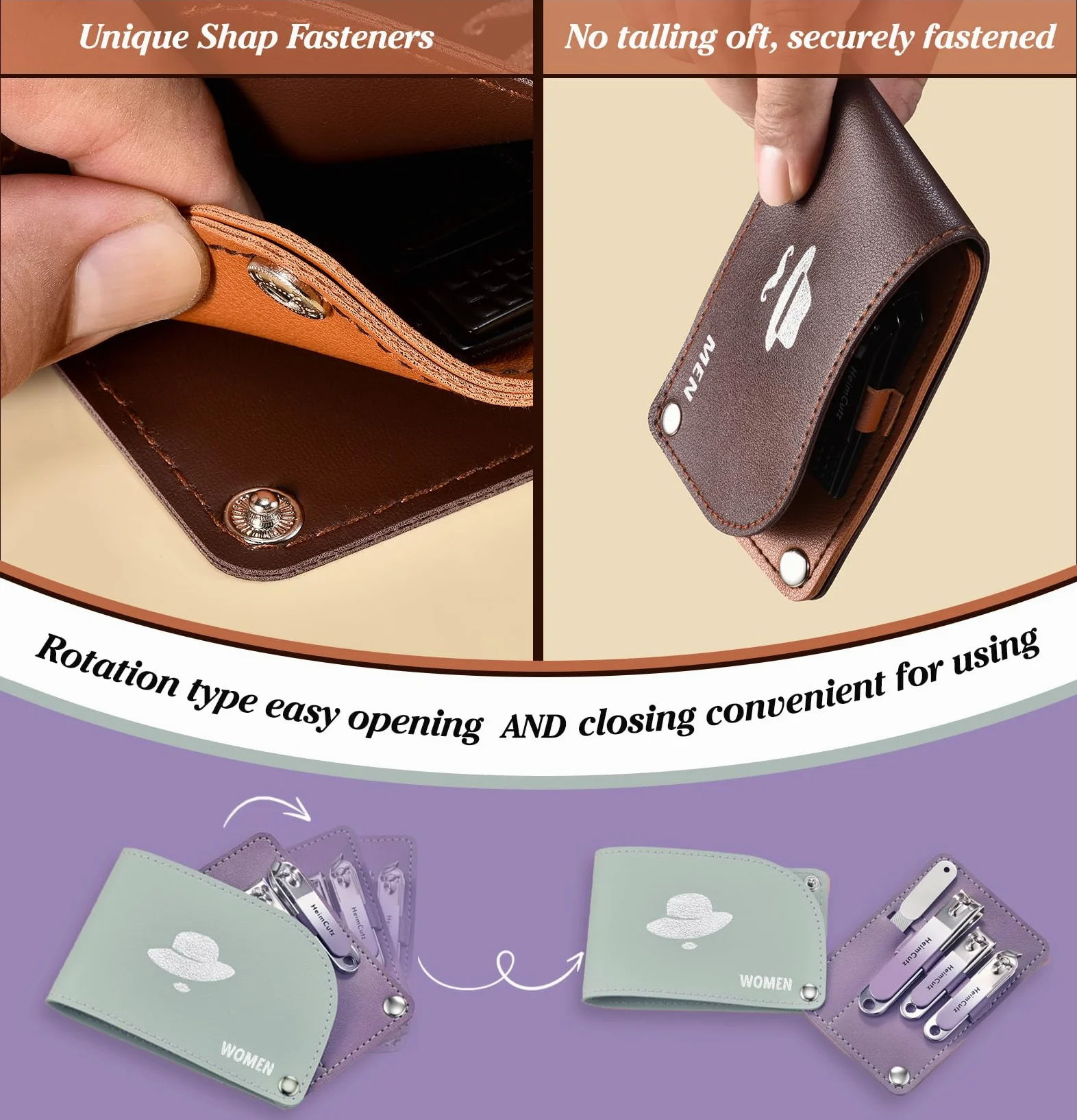 Set di tagliaunghie per unghie dei piedi, set separato per uomini e donne, tagliaunghie da viaggio per adulti, regalo di nozze, regalo di fidanzamento per coppie