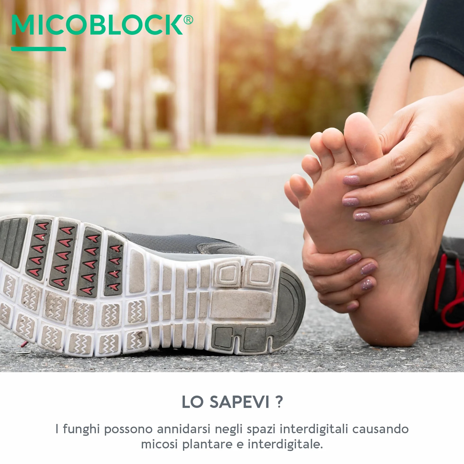 Dermovitamina Micoblock 3in1 Crema Piede d'Atleta 30 ml - Trattamento Micosi, Prurito, Odore