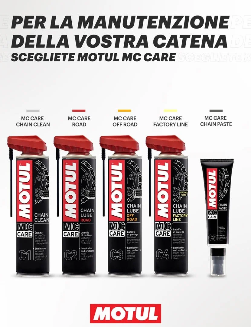 Motul MC Care Chain Clean C1 Sgrassante per Catene Moto 400 ml