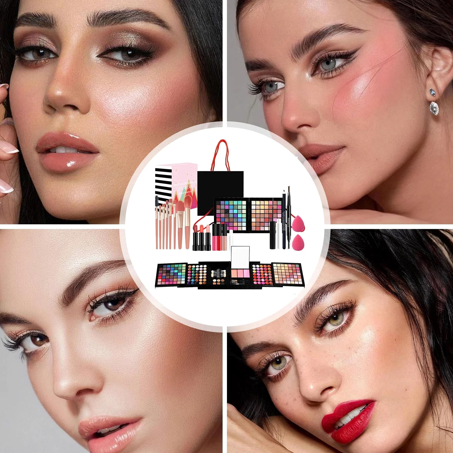Kit trucco per donna Kit completo, trucco completo | Set multiuso | cosmetici completi per donne e ragazze, kit palette di per principianti