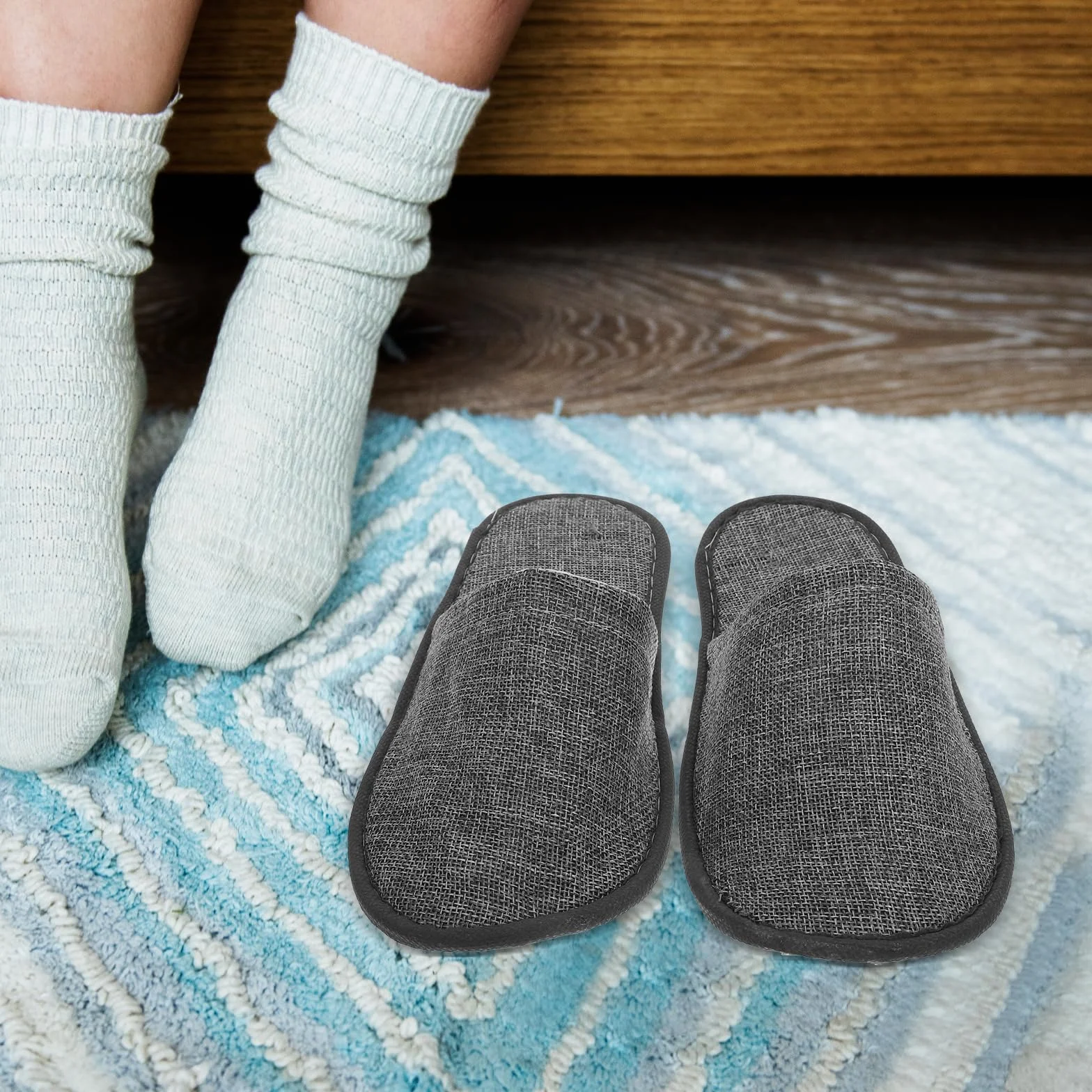Pantofole usa e getta per hotel Healifty 20 pezzi grigio