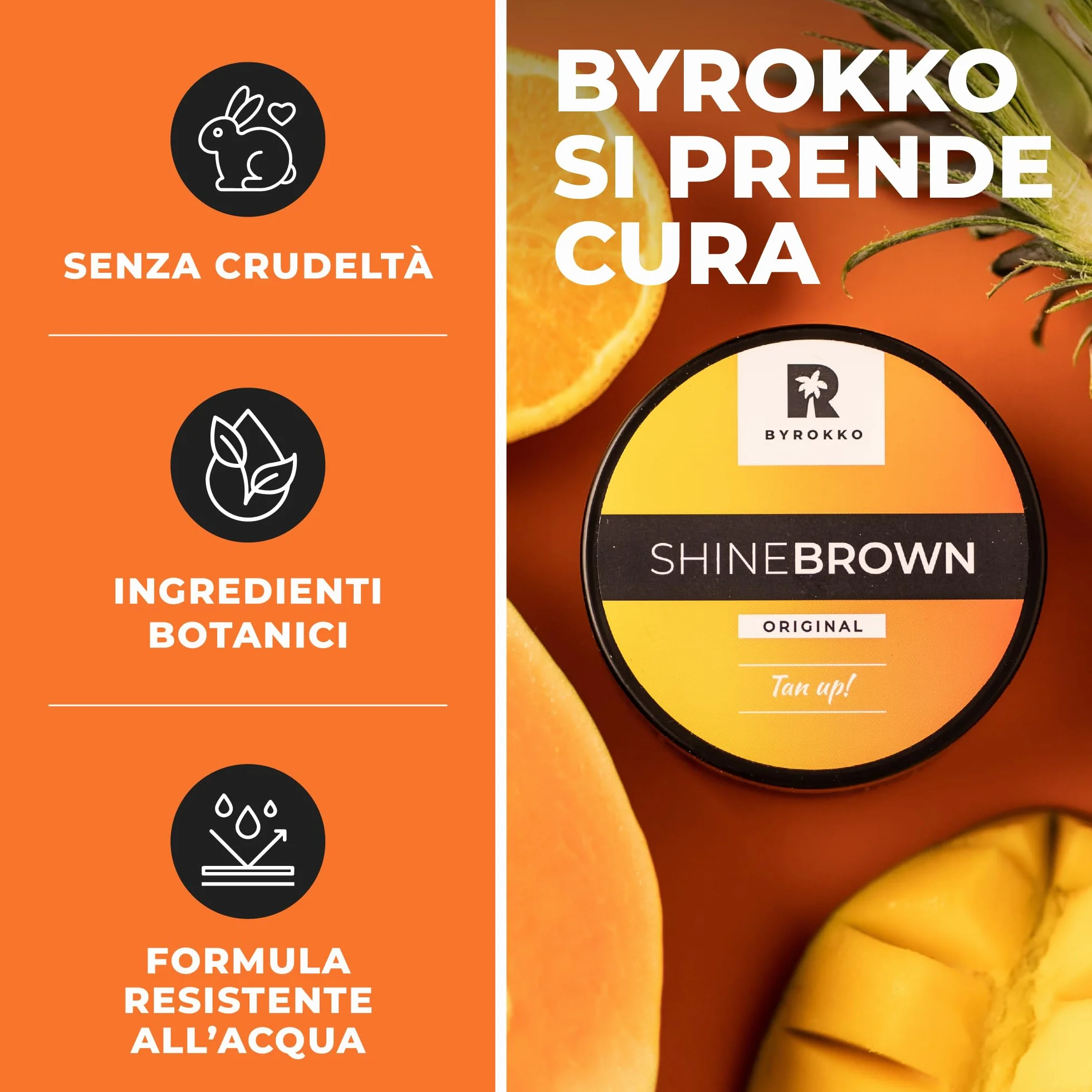 BYROKKO Crema Abbronzante 210 ml Acceleratore Abbronzatura Naturale Corpo Olio Sole Lettini Solari