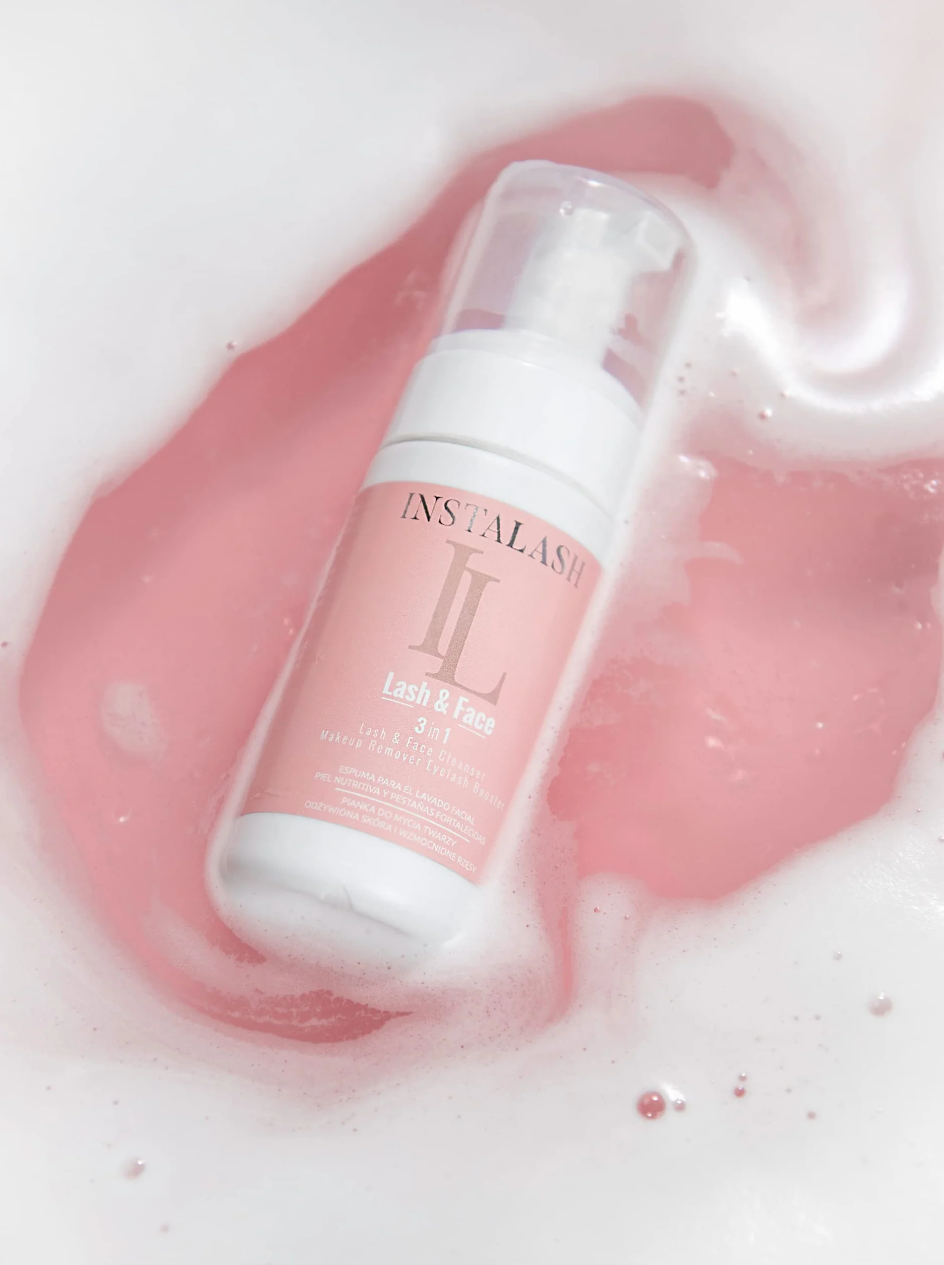 Lash & Face Cleanser 100 ml, Mousse Detergente viso, Detergente Ciglia, Pulizia Viso, Shampoo per Ciglia, Lash Lift