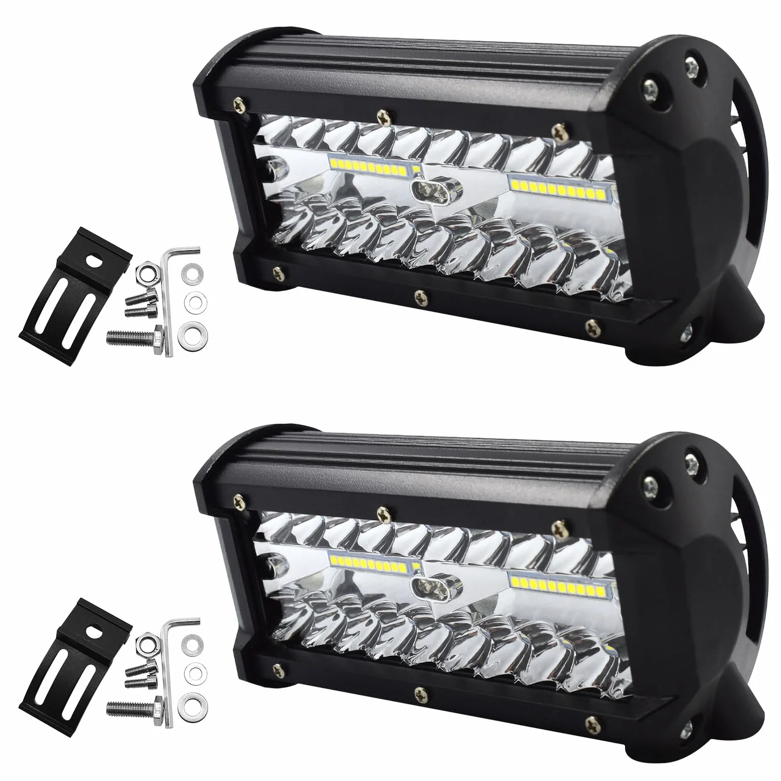 Vegena LED Faro da Lavoro 120W 12V/24V 6000k Impermeabile per SUV Trattori Auto (2 PCS)