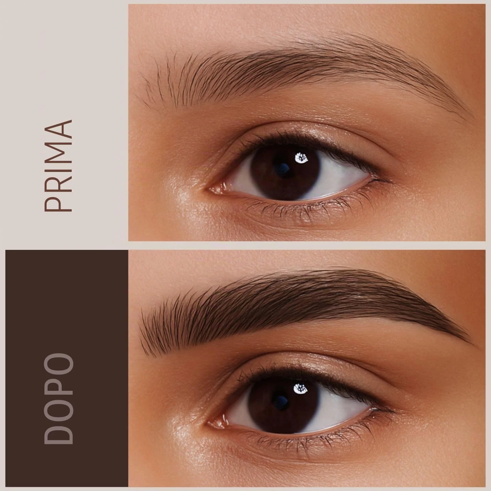 2CHILL Matita per Sopracciglia Curva a 30°, Penna per Sopracciglia Professionale 2 in 1, Penna per Sopracciglia Waterproof a 4 Punte, Microblading Intenso per Donne, Trucco a Lunga Tenuta (Marrone