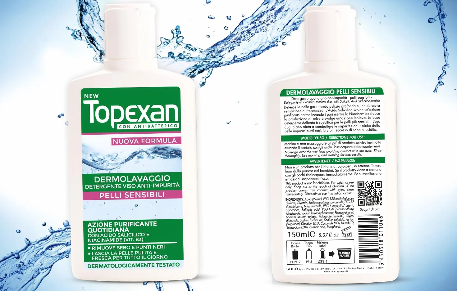 NewTopexan Dermolavaggio Anti-impurtà Pelli Sensibili