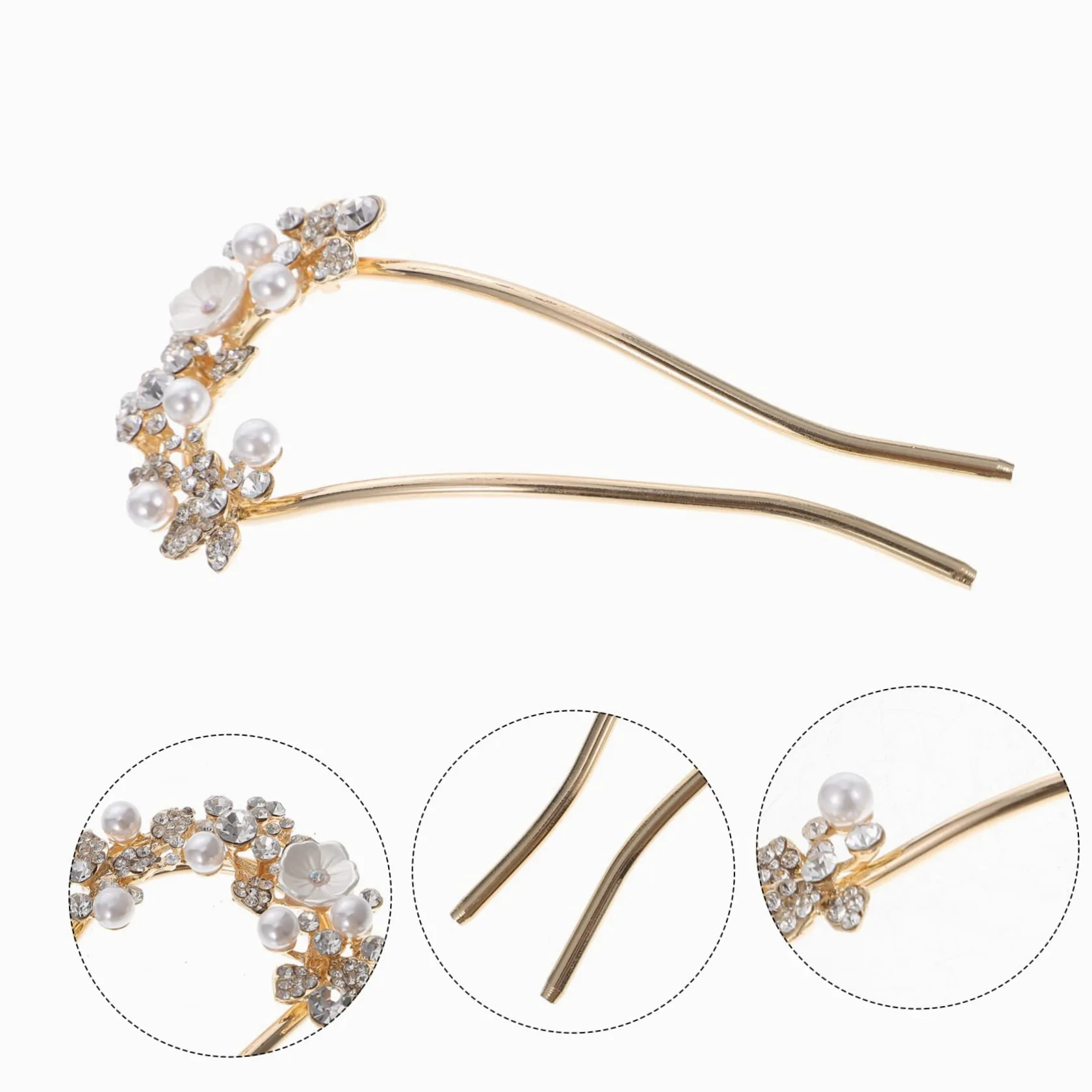 minkissy 3pezzi Fermaglio Elegante Per Con Perle e Strass Accessorio Moda Per Donne e Ragazze Design Raffinato Per Acconciature Formali e Informali
