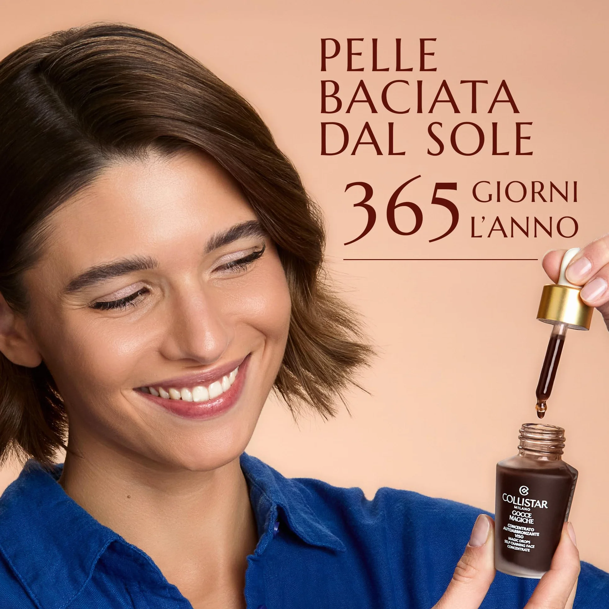 Collistar Gocce Magiche Viso Autoabbronzante Concentrato Meno di 1 h Siero Illuminante Abbronzatura Intensa Naturale Antimacchia Idratante Antiage Vitamina E 30 ml