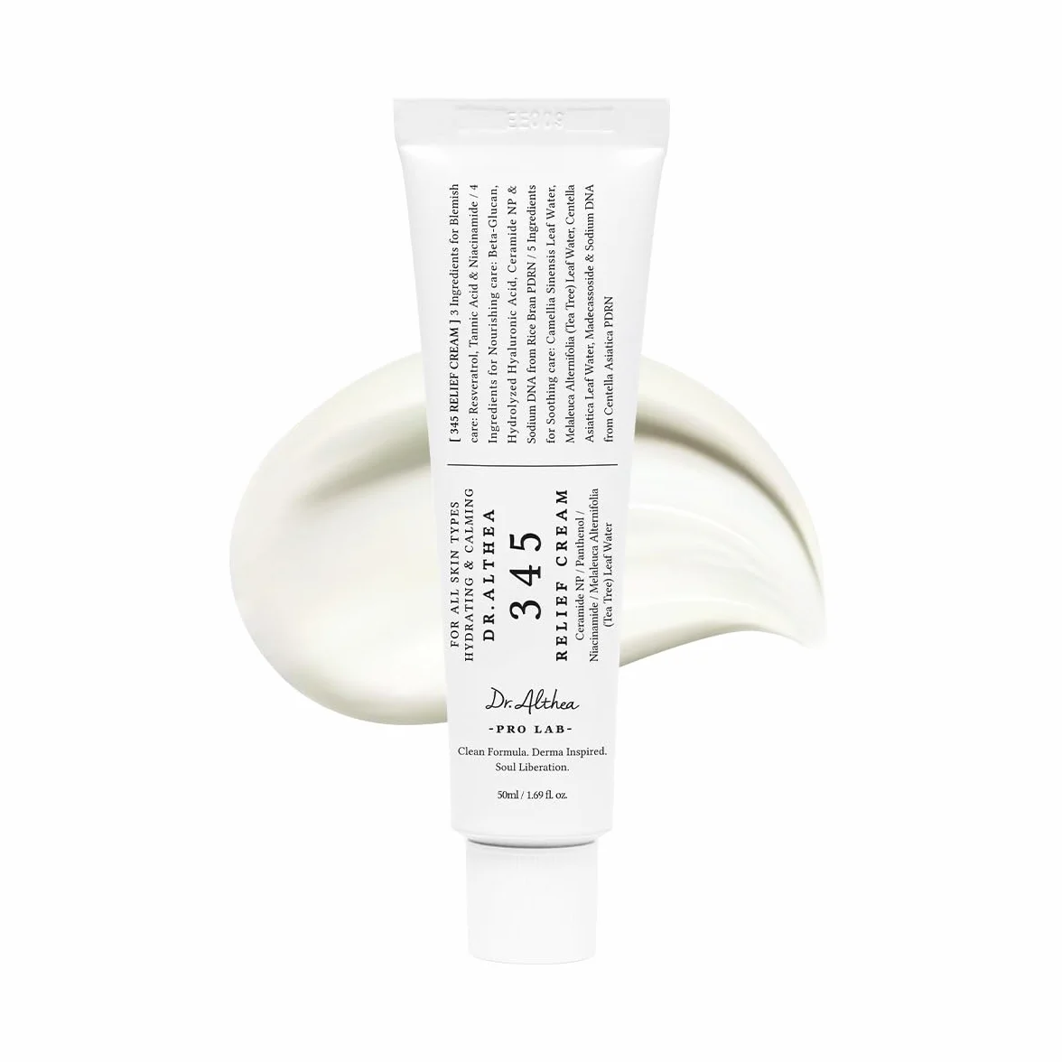 Dr.Althea 345 Relief Cream con PDRN e Niacinamide 50ml, Vegano Coreano per Cura della Pelle