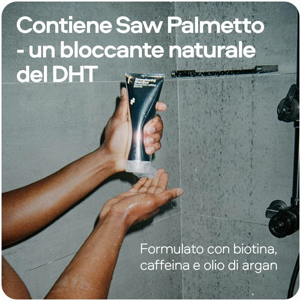 Sons Trattamento Anticaduta e Antidiradamento per Uomo, Include Shampoo e Balsamo con Saw Palmetto e Argilla Ispessente con Caffeina e Biotina, Fornitura 3 Mesi