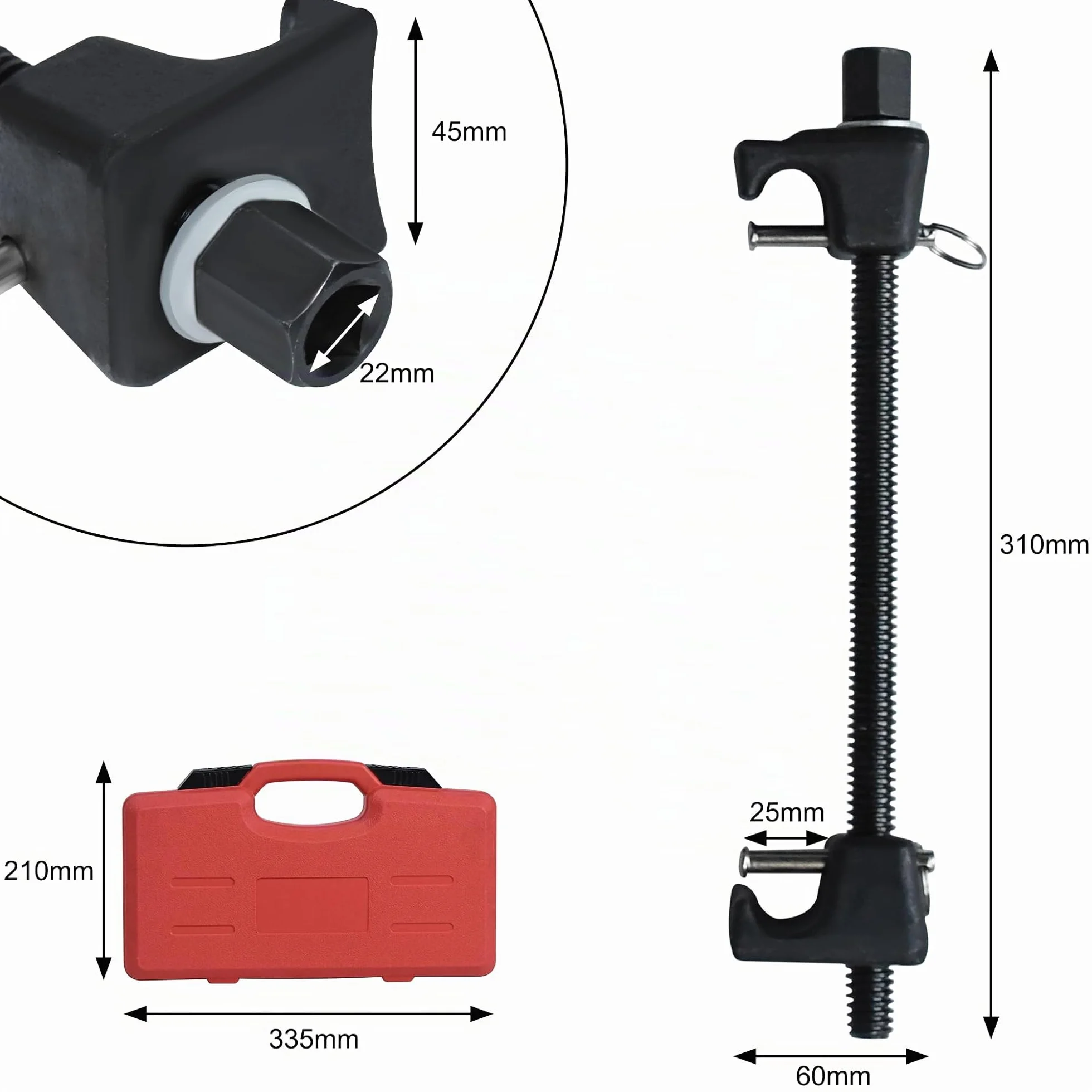 Professionale Compressore Molla Ammortizzatori Universale 300mm - Smonta Molle per Auto KFZ Strumenti Estrattore