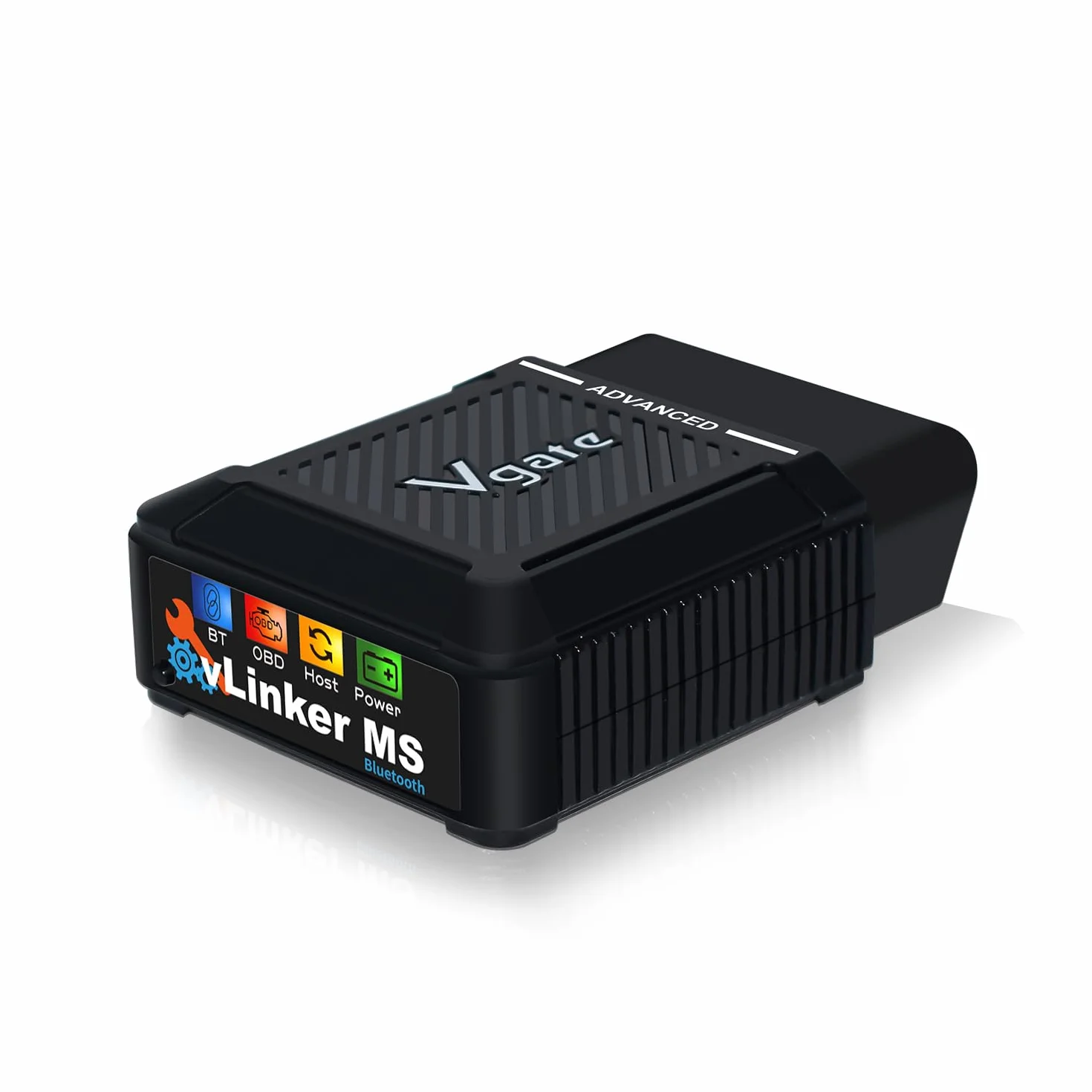 Vgate vLinker MS Bluetooth MFI OBD2 strumento diagnostico lettore di codici di errore OBDII compatibile con adattatore per auto spia di controllo motore per iOS, Android e Windows