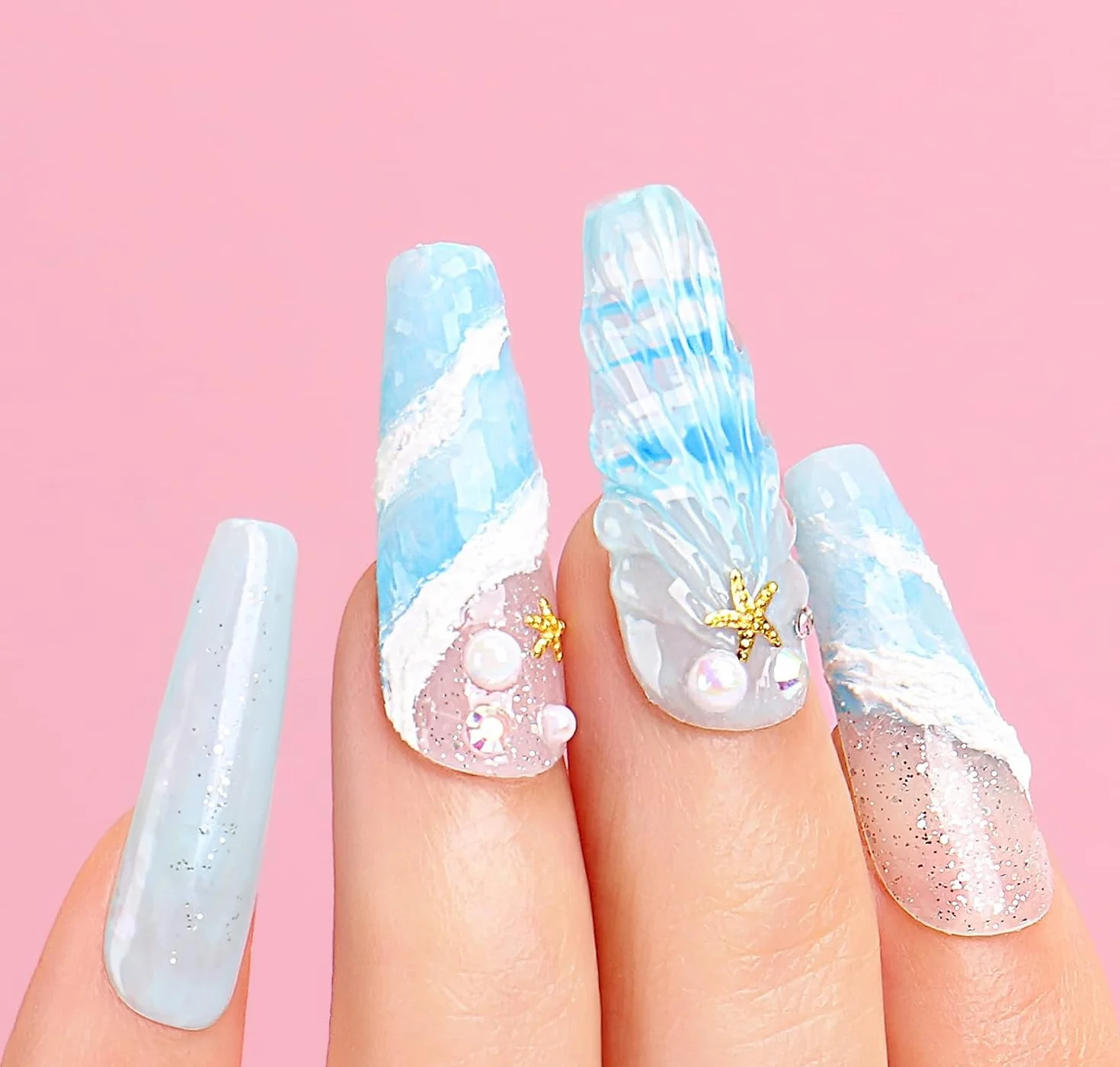 AIMEILI 6 Pezzi Pennelli per Unghie Set Per UV Gel Liner Pittura Pennello Acrigel Pennello Decorazioni Unghie Penne Dotter per Nail Art DIY Attrezzi