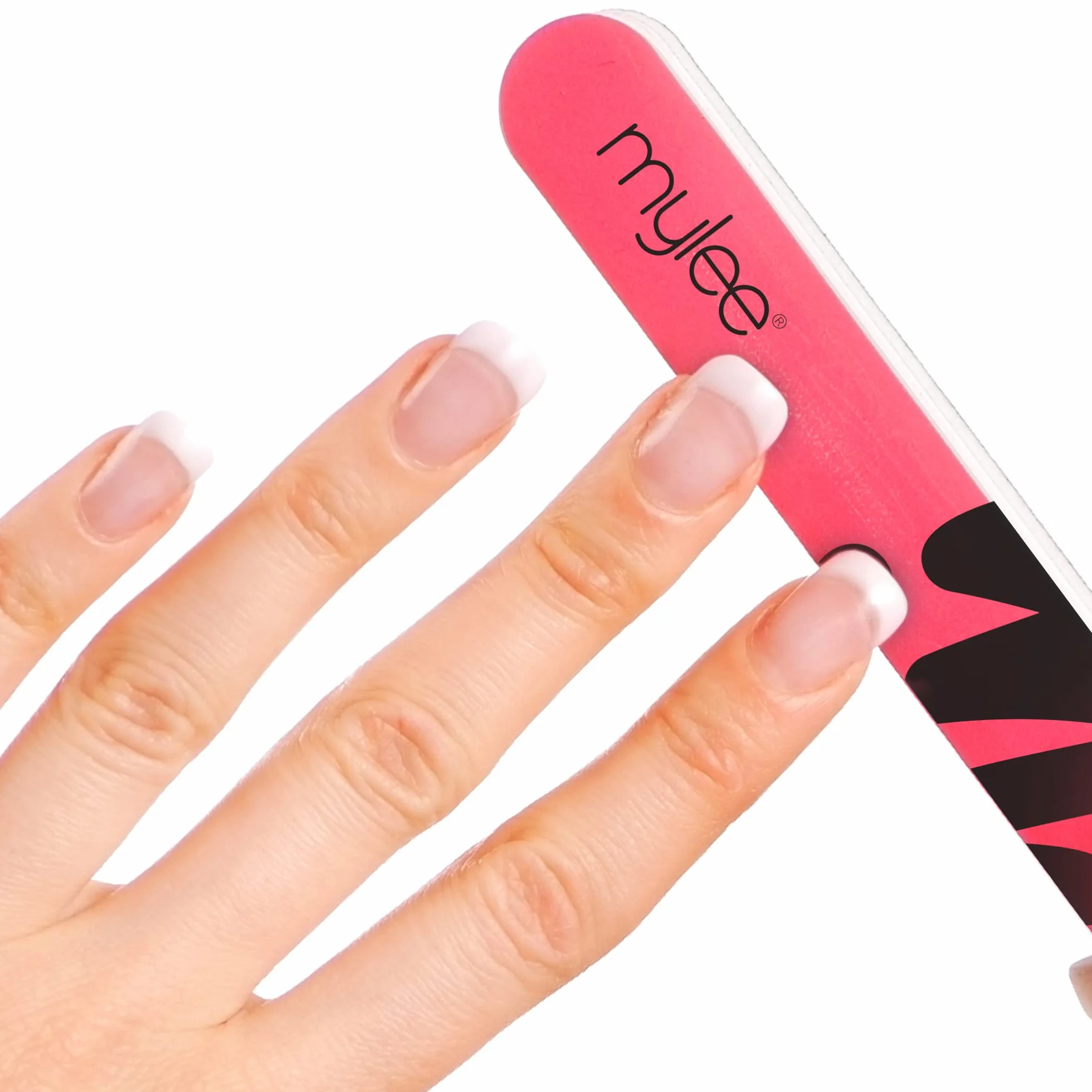 Mylee Lima per unghie doppia (confezione da 3) - Lima professionale per manicure, Modella, sagoma e ripara, Grana 180/240, Adatta per unghie acriliche, naturali e smalto gel semipermanente