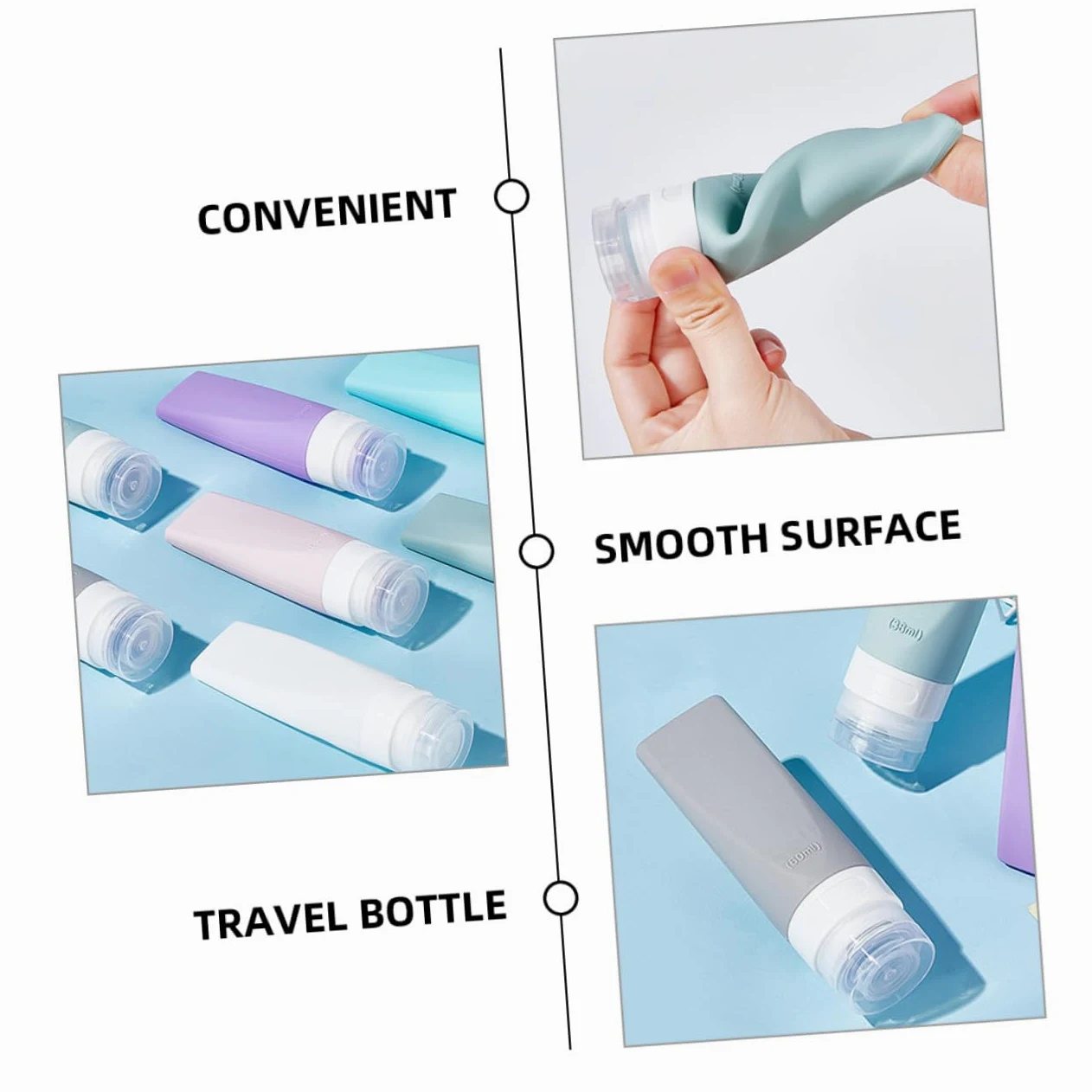 Didiseaon 9 Pz Bottiglia Portatile Bottiglie Da Viaggio Ricaricabili Contenitori Da Viaggio Per Articoli Da Toeletta Bottiglia Di Sapone Da Viaggio Contenitore Per Lozioni Gel Di Silice