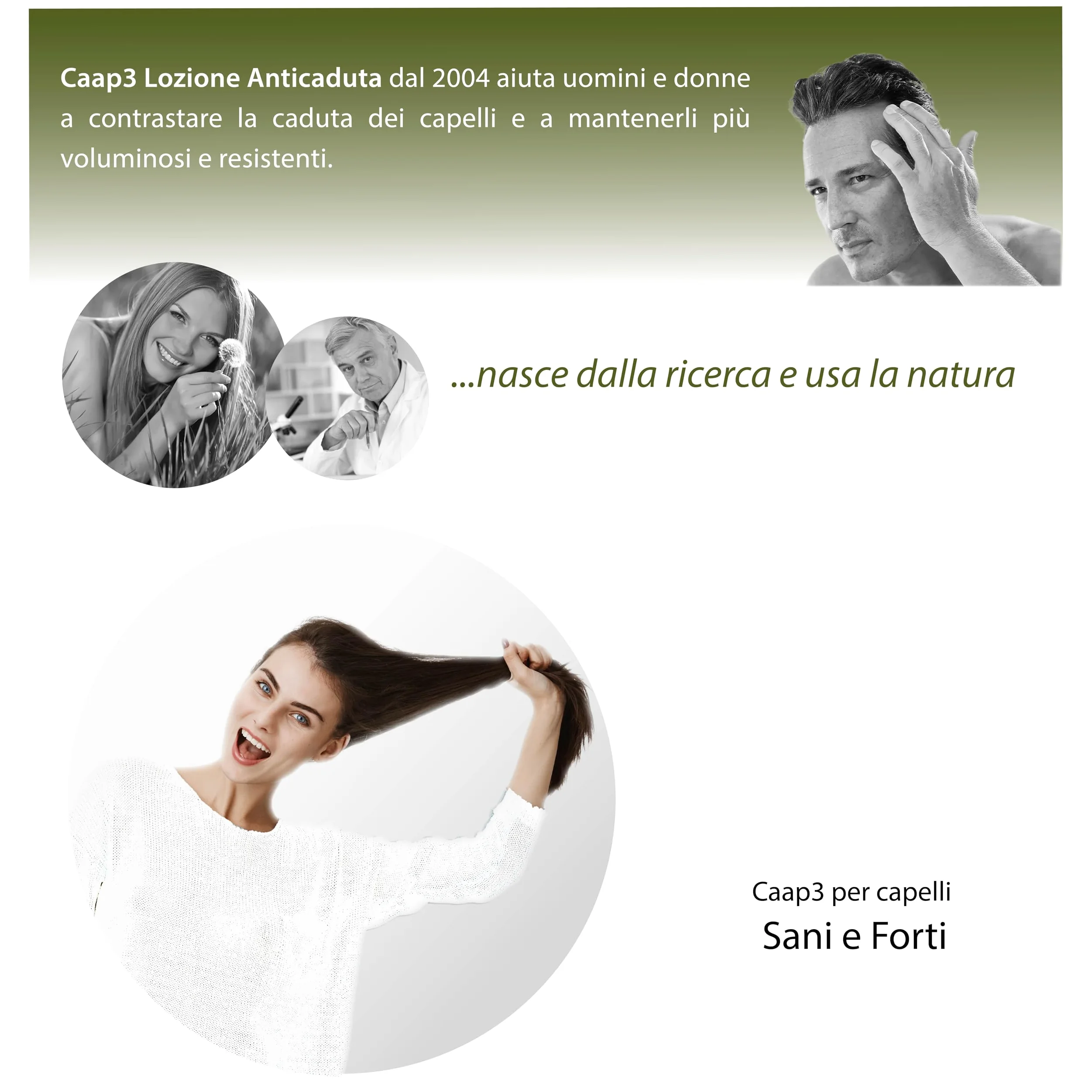Lozione e Shampoo Anticaduta, la linea completa per cute e capelli. In OMAGGIO lo Shampoo Tutti i Giorni, pensato per accompagnare la normale routine di lavaggio nei diversi momenti dell'anno