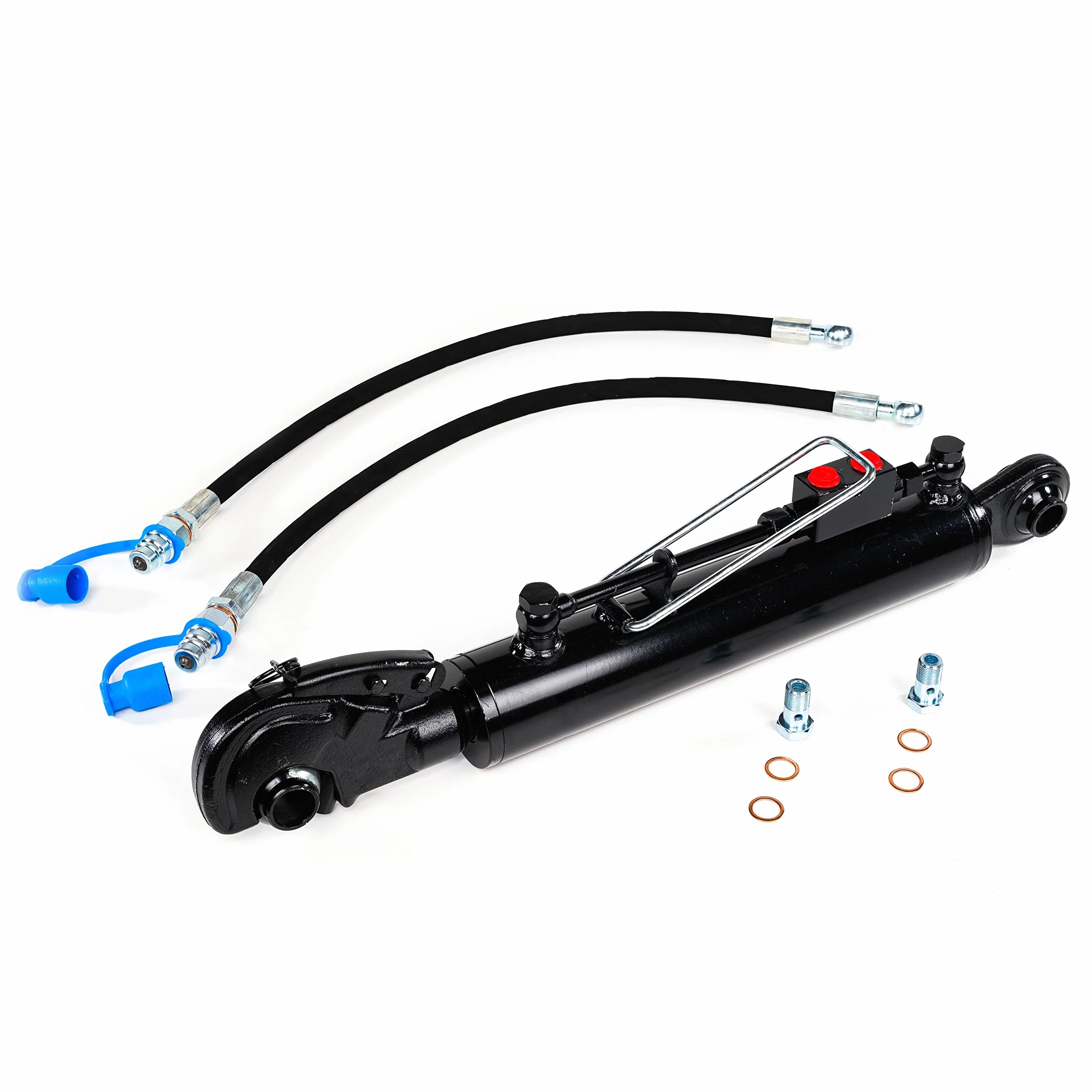 Terzo punto idraulico per trattore CAT 2 +2 Ganci 20 7/8" - 29 1/8" Corsa Bloccaggio Bloccaggio Tubi Stroke 8 1/4"