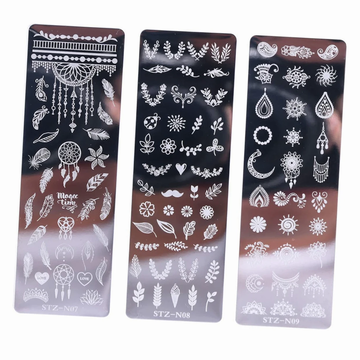 Beaupretty 18pezzi Piastra Stamping Unghie Inossidabile Con Design Floreale e Farfalle Di Template Per Nail Art Decorativa Per Donne Fashion e Occasionali