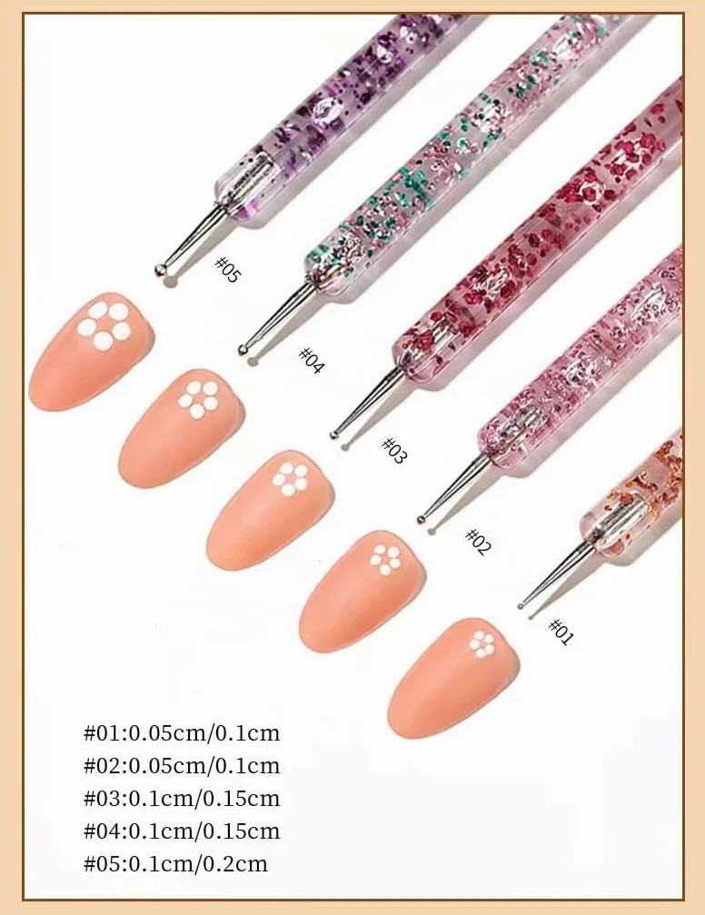 ‌Set di Pennelli per Nail Art, 20 pezzi Pennelli per Design su Unghie, Pennelli Professionali per Design di Nail Art, Pennelli Fine Liner per Unghie, Nero