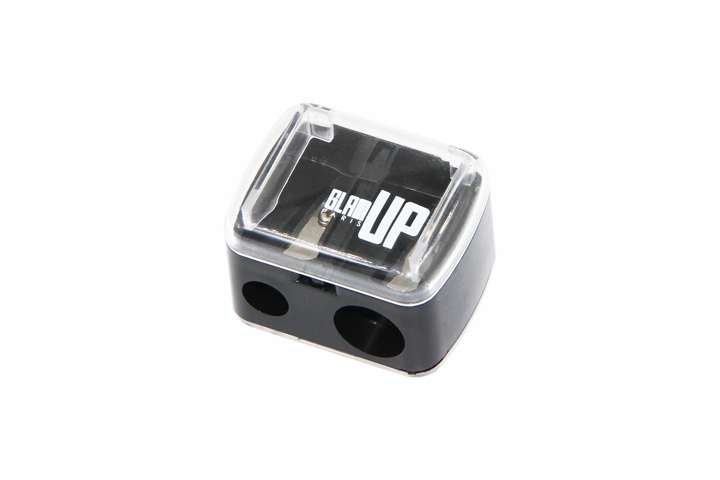 Glam'Up Paris - Temperamatite cosmetico con serbatoio, doppio punto, temperamatite a doppio foro per matite Jumbo e standard, doppio sharpener, accessorio indispensabile