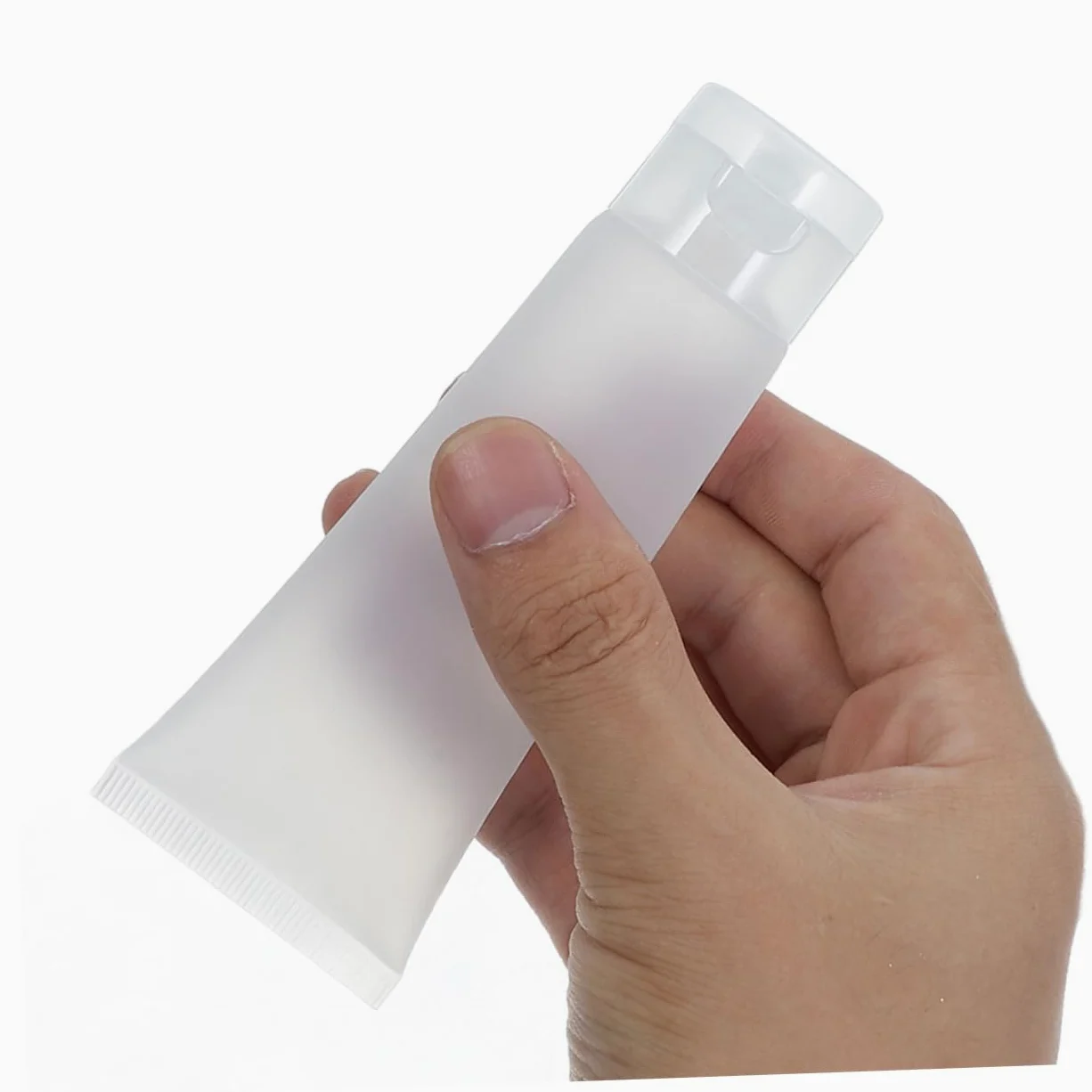CALLARON Tubetti da Viaggio Comprimibili Trasparenti con Tappo Fliptop 50ml | Pp Pe, Lozioni Detergenti, Uso Quotidiano, Portatile, a Perdite, Formato Pratico da per Casa