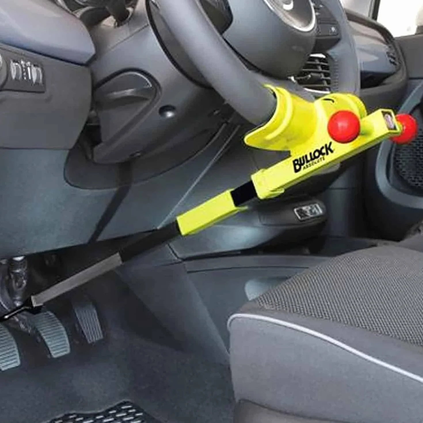 Bullock Absolute Antifurto Meccanico Universale per Auto, Protezione Volante e Pedali, Acciaio Carbonitrurato