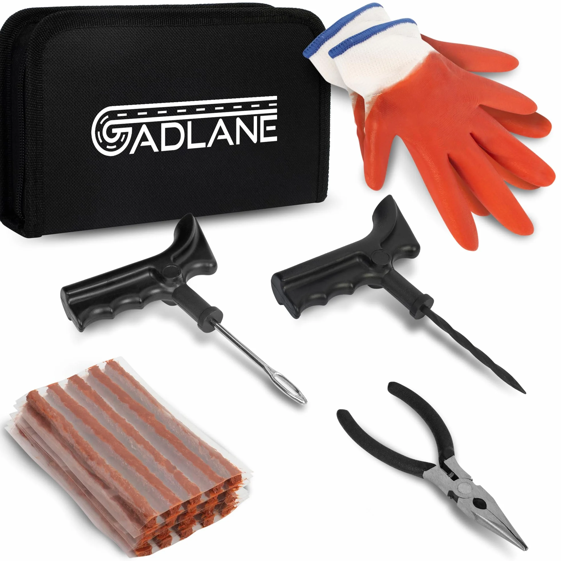 GADLANE Kit Riparazione Pneumatici Auto 26pc Foratura Moto Tubeless Emergenza Ripara Gomme