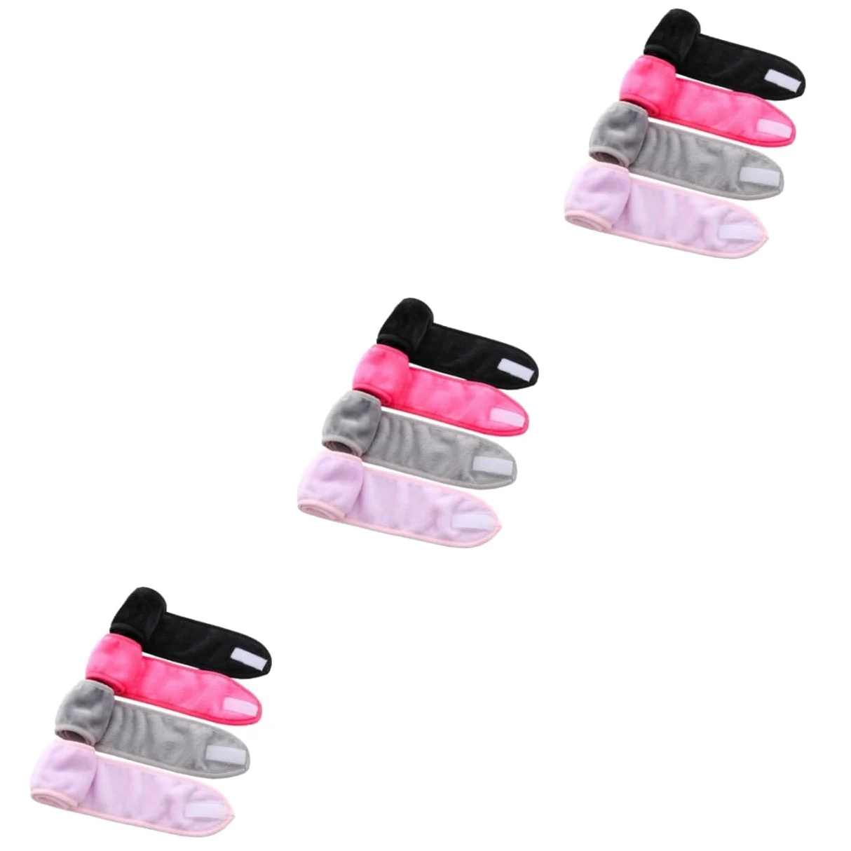 MAGICLULU 12 Pz elastico per in fibra accessorio per per il lavaggio del viso doppio chignon per make up scrunchies arredamento cerchietti copricapo trucco
