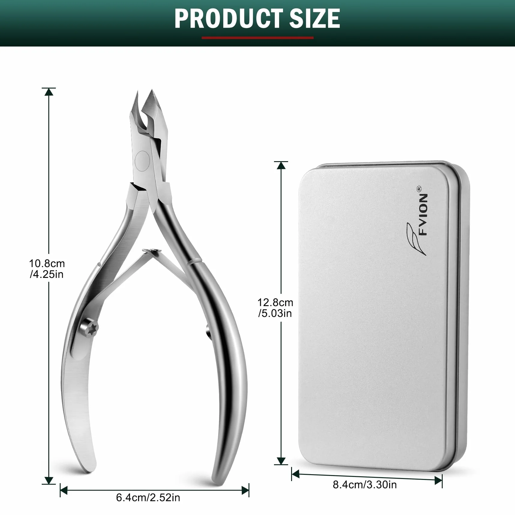 Tronchesino Cuticole Professionale in Acciaio Inossidabile 5mm per Pedicure e Manicure