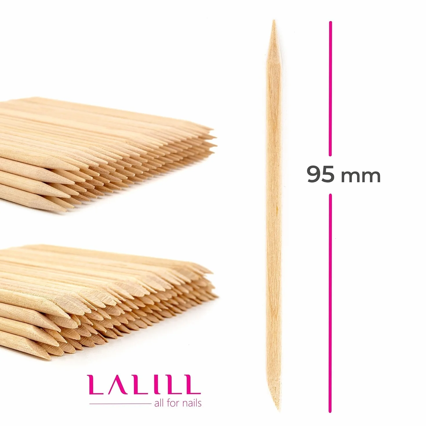 Bastoncini in Legno 100 Pezzi per Manicure Pedicure Cuticole